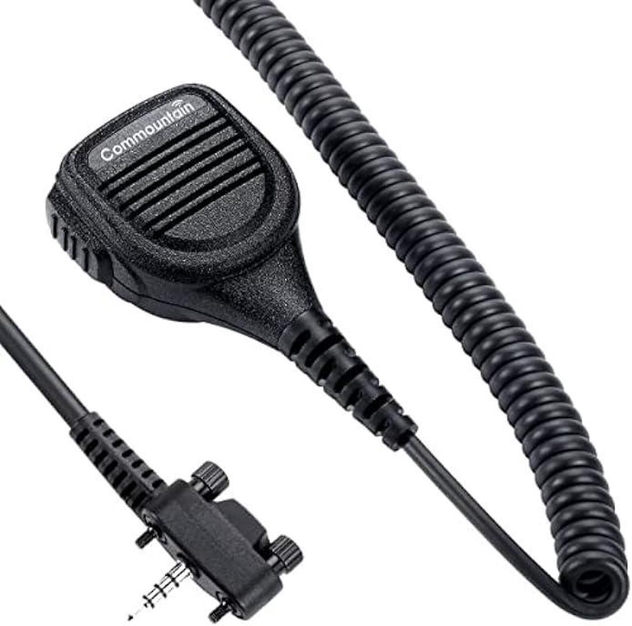 Main image of Speaker Mic with Reinforced Cable for Motorola Vertex Radios VX-210 VX-410 VX-231 VX-261 VX-264 VX-351 VX-354 VX-451 VX-454 VX-459 EVX-531 EVX-534 539, 3.5mm Audio Jack, Heavy Duty Shoulder Microphone