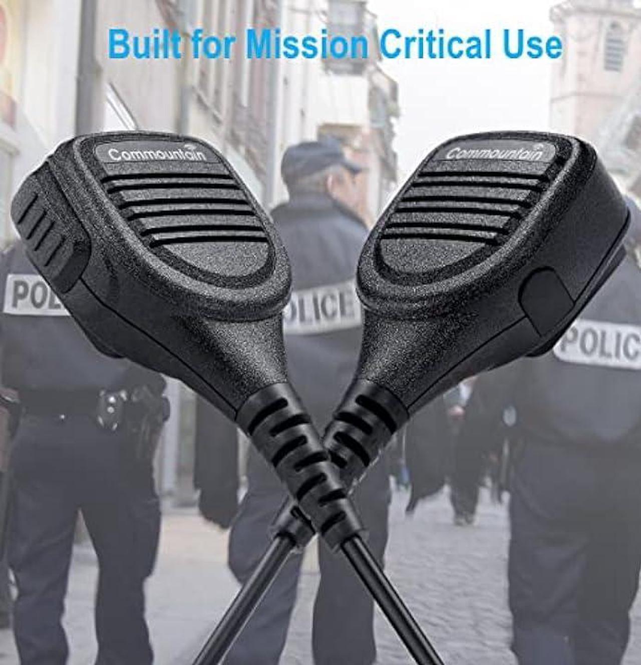 Alt view image 6 of 6 - Speaker Mic with Reinforced Cable for Motorola Vertex Radios VX-210 VX-410 VX-231 VX-261 VX-264 VX-351 VX-354 VX-451 VX-454 VX-459 EVX-531 EVX-534 539, 3.5mm Audio Jack, Heavy Duty Shoulder Microphone
