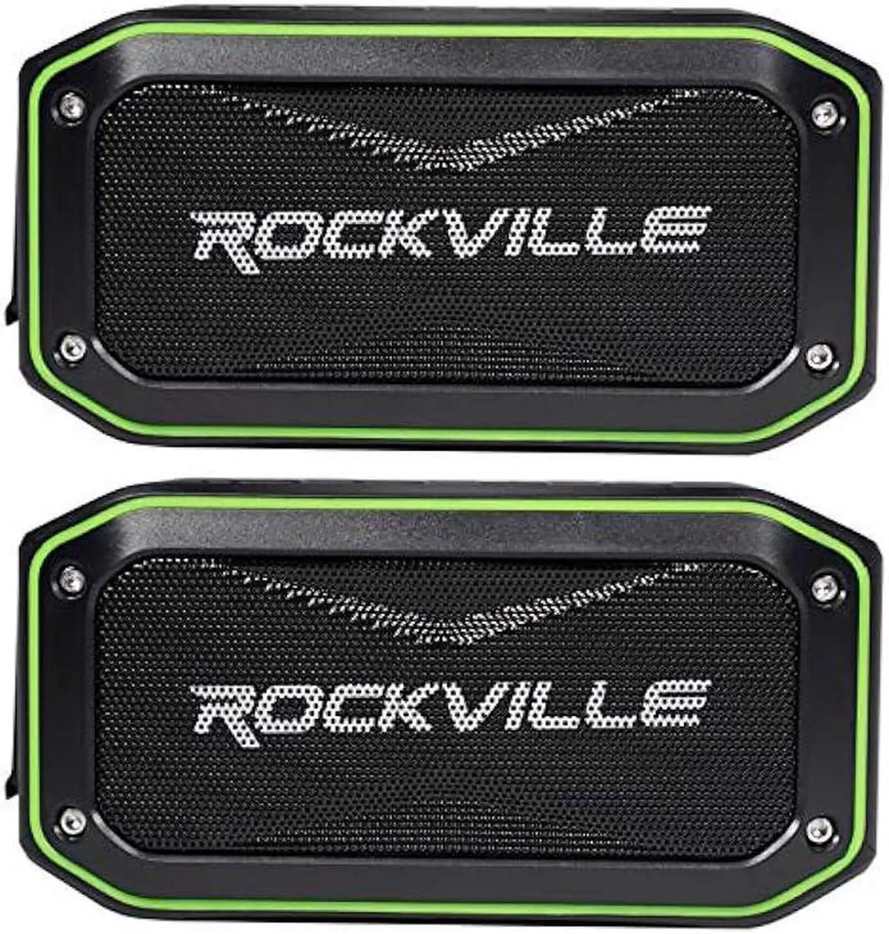 Main image of (2) Rockville ROCK ANYWHERE WaterProof Portable Bluetooth Speakers+TWS Linking
