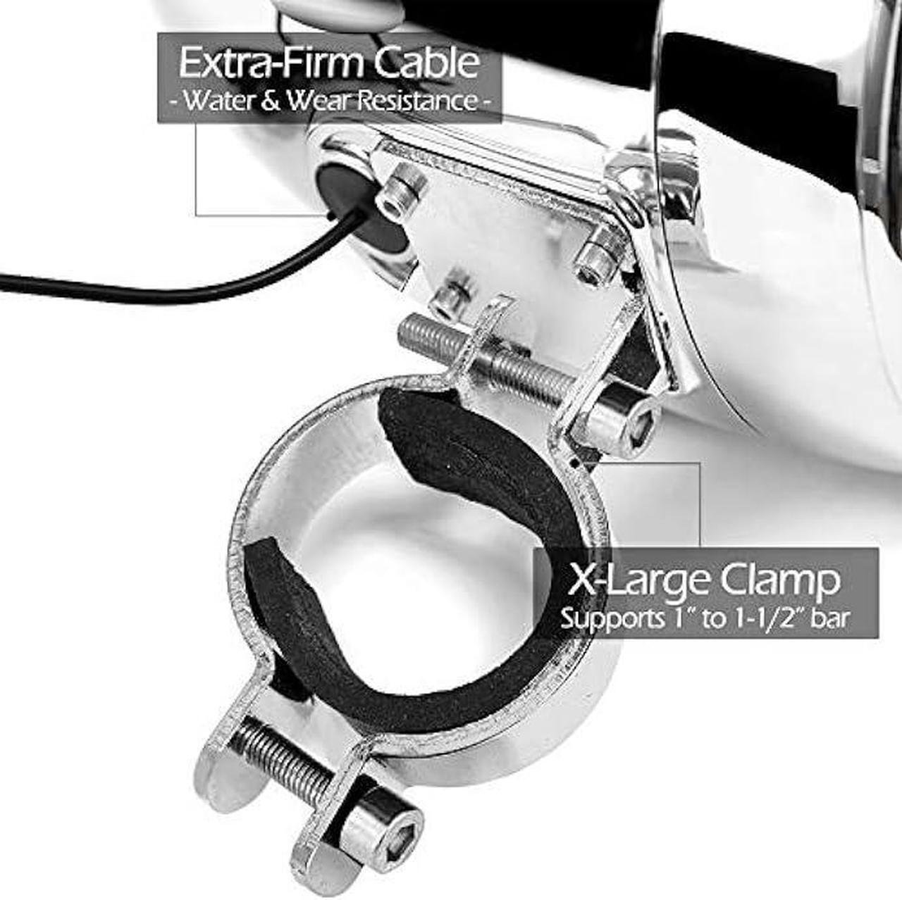 Alt view image 6 of 6 - GoHawk TJ4-Q 1000W 4 Channel Amplifier 4 Full Range Waterproof Bluetooth Motorcycle Stereo Speakers Audio System AUX USB SD Radio for 1-1.5 Handlebar Harley Touring Cruiser ATV