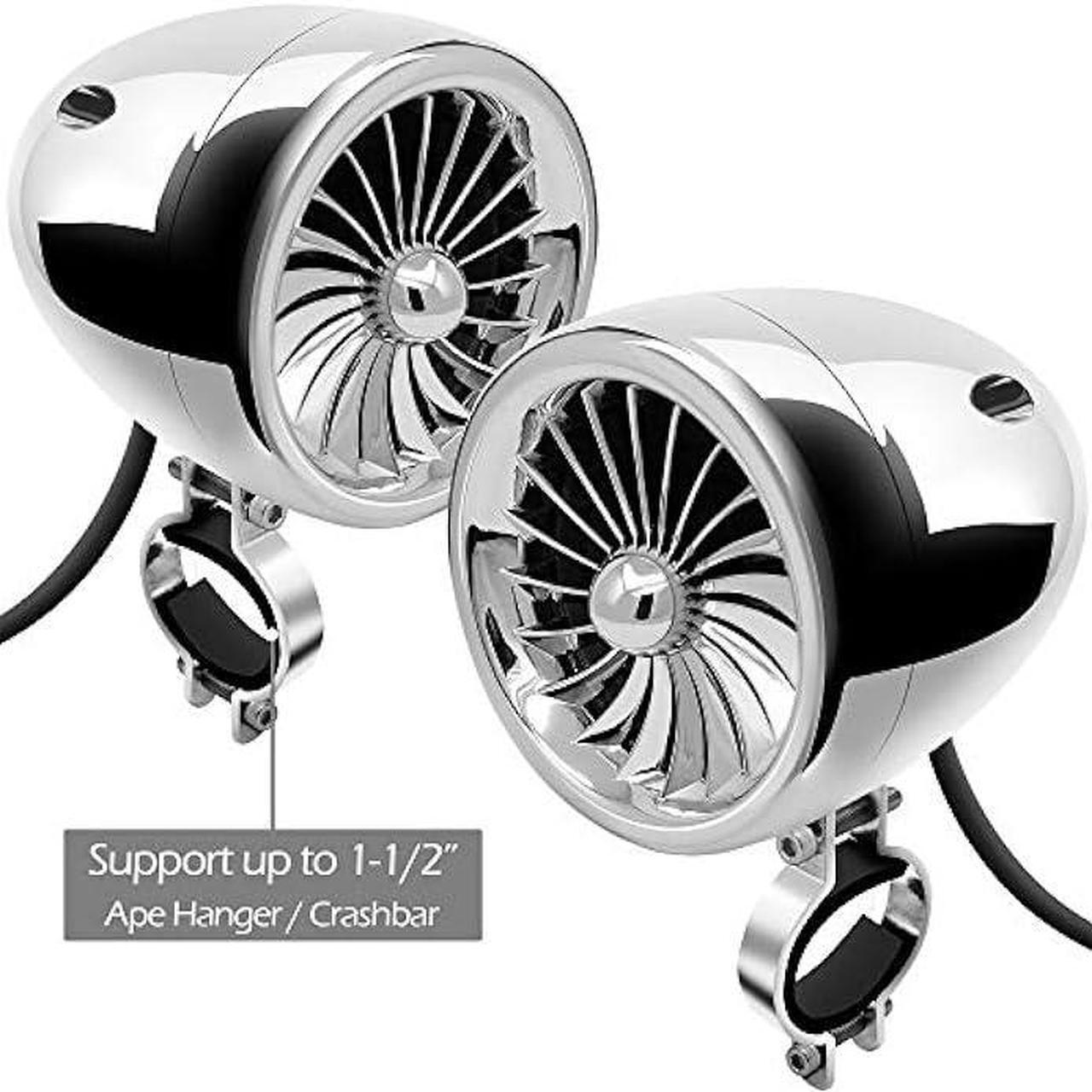 Alt view image 5 of 6 - GoHawk TJ4-Q 1000W 4 Channel Amplifier 4 Full Range Waterproof Bluetooth Motorcycle Stereo Speakers Audio System AUX USB SD Radio for 1-1.5 Handlebar Harley Touring Cruiser ATV