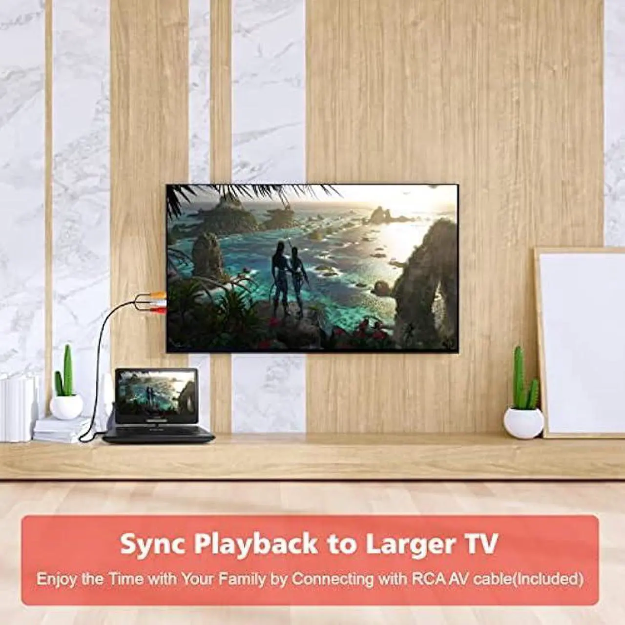 Alt view image 5 of 6 - 16.9 Portable DVD Player with 14.1 Large HD Screen,High Volume Speaker,with Extra Carrying Bag,Supports 6 Hours Built-in Battery and USB/SD Card/Sync TV [Not Support Blu-Ray]