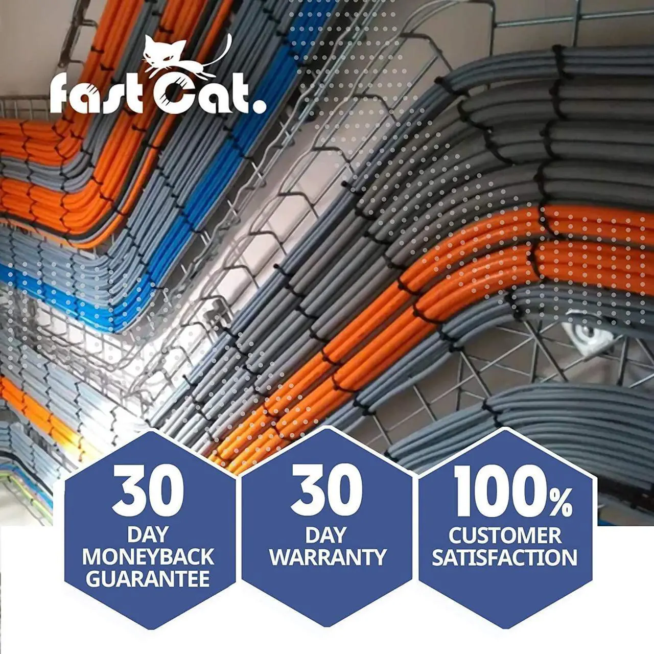 Alt view image 5 of 5 - fast Cat. Cat5e Outdoor, 500ft, Waterproof Direct Burial Rated CMX, Black 24AWG Solid Bare Copper, 350MHz, UL Listed, Unshielded UTP, Bulk Ethernet Cable