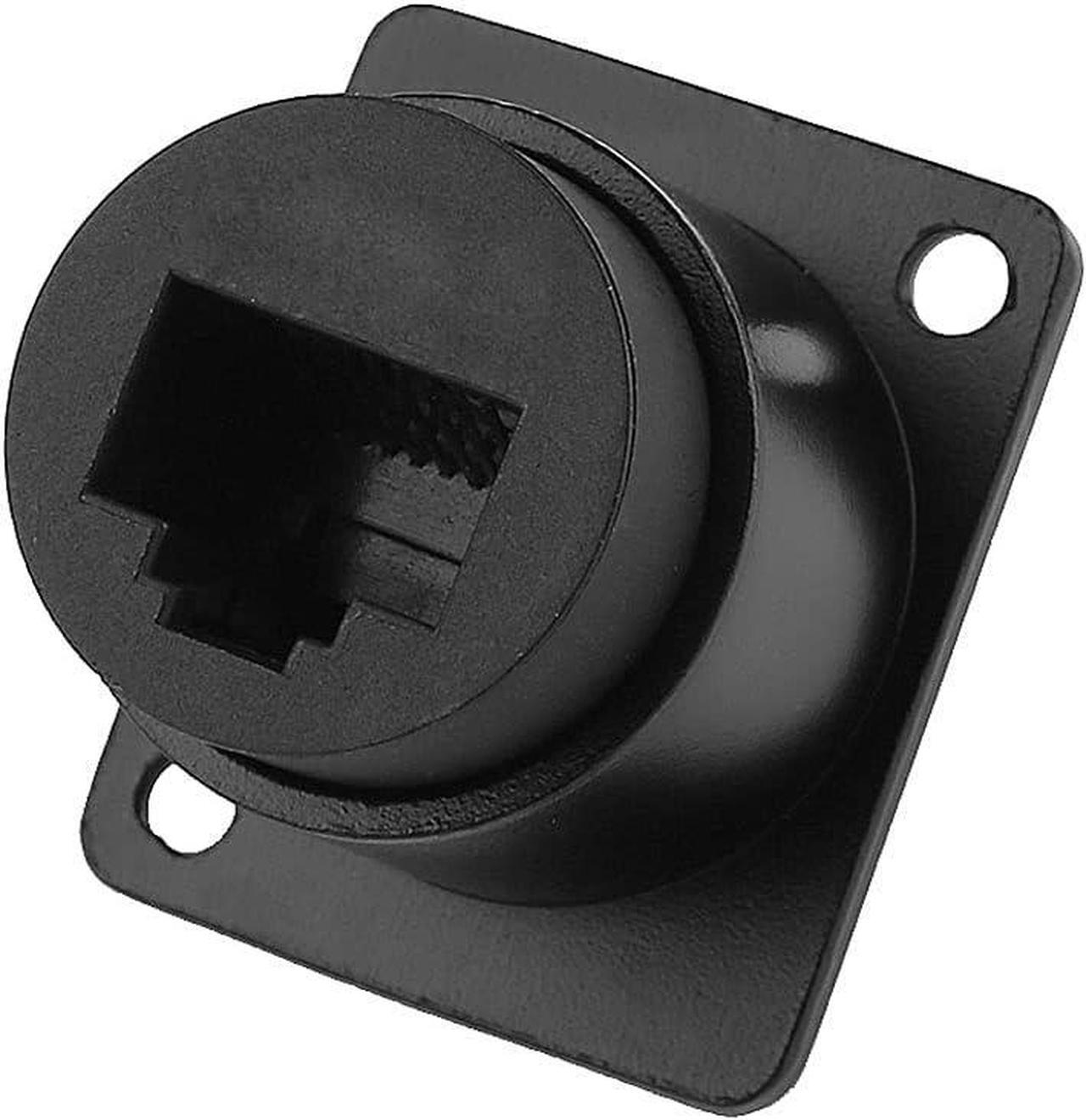 Alt view image 2 of 6 - icepc RJ45 Cat6 Socket D-Type Module Shielded Industrial Panel Mount Bulkhead Female/Female Feed Thru Coupler Signal IP67 Waterproof Connector Network Ethernet Extension Interface Adapter