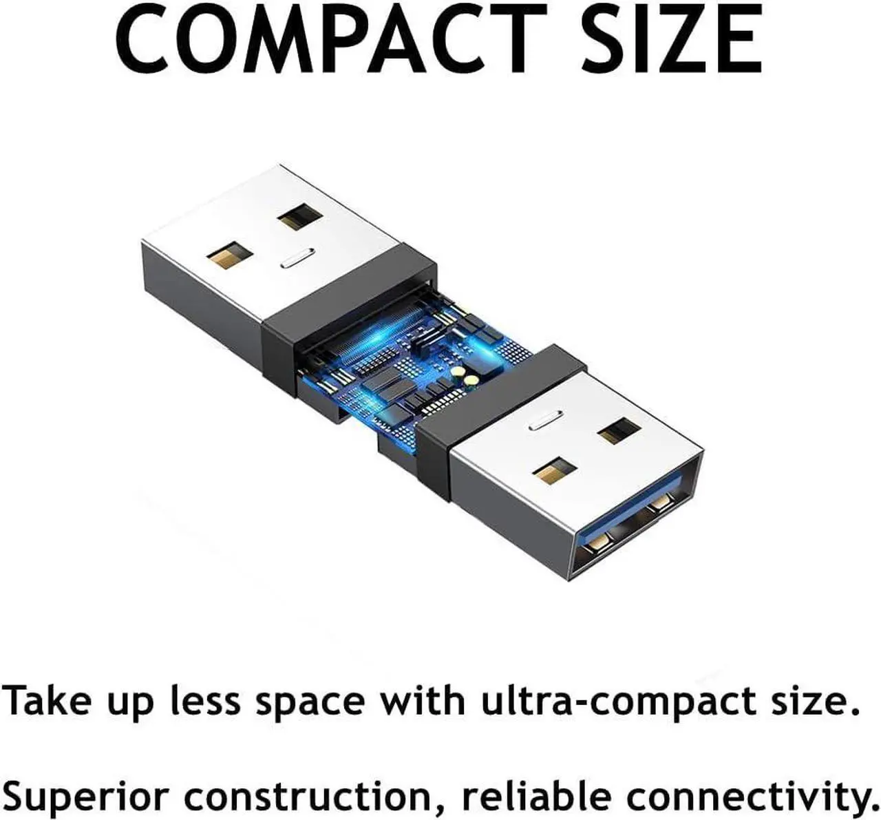 Alt view image 3 of 6 - PENGLIN 2Pack USB 3.0 Panel Mount Coupler, USB Pass Through Connector, Female to Female Bulkhead Extension Adapter with Water/Dustcap