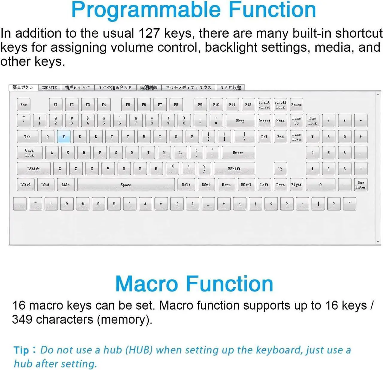 Alt view image 6 of 7 - Koolertron One Handed Macro Mechanical Keyboard, RGB LED Backlit Portable Mini One-Handed Mechanical Gaming Keypad OSU! Keyboard 9 Fully Programmable Keys Blue Switches