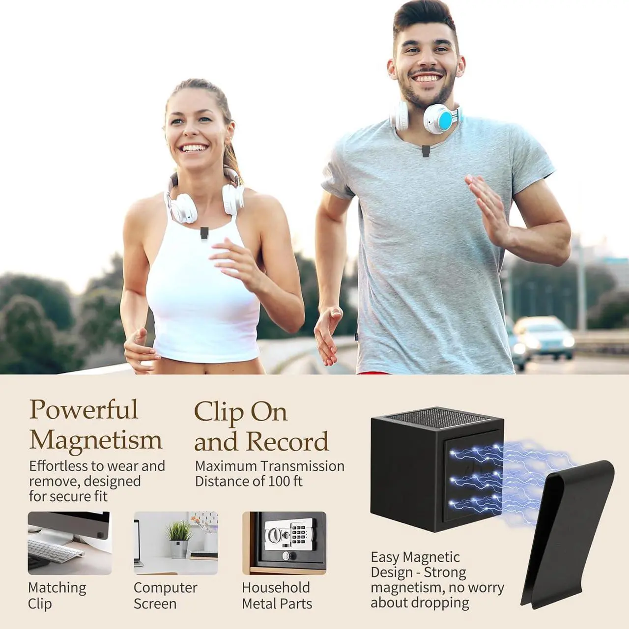 Alt view image 4 of 7 - Wireless Lavalier Microphone, Wireless clip Microphone,Wireless Lapel Microphone for iPhone 15/Pro/iPad, Android, HI-FI Sound Quality for Tiktok, YouTube, Video Recording, Black