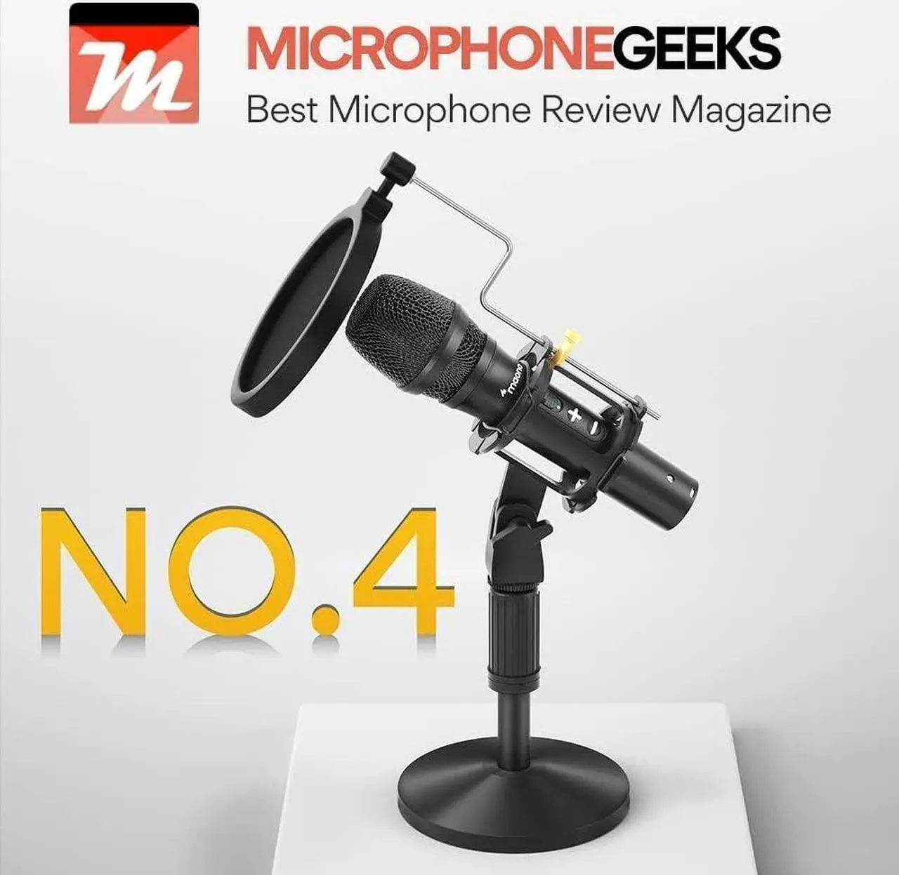 Alt view image 2 of 7 - MAONO USB/XLR Podcast Dynamic Microphone, Studio Mic Kit with Volume Control, Shock Mount, Pop Filter, Ideal for Vocal, Instruments Recording, Voice Over, Live Streaming (HD300T)