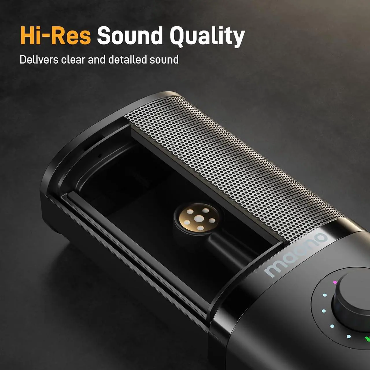 Alt view image 2 of 7 - MAONO USB Condenser Microphone-Studio Mic with Shock Mount, Boom Arm, Software, Mute, Gain Knob, Volume Control for Streaming, Recording, Singing, Podcasting, Content Creation, Audiobooks-PM450S