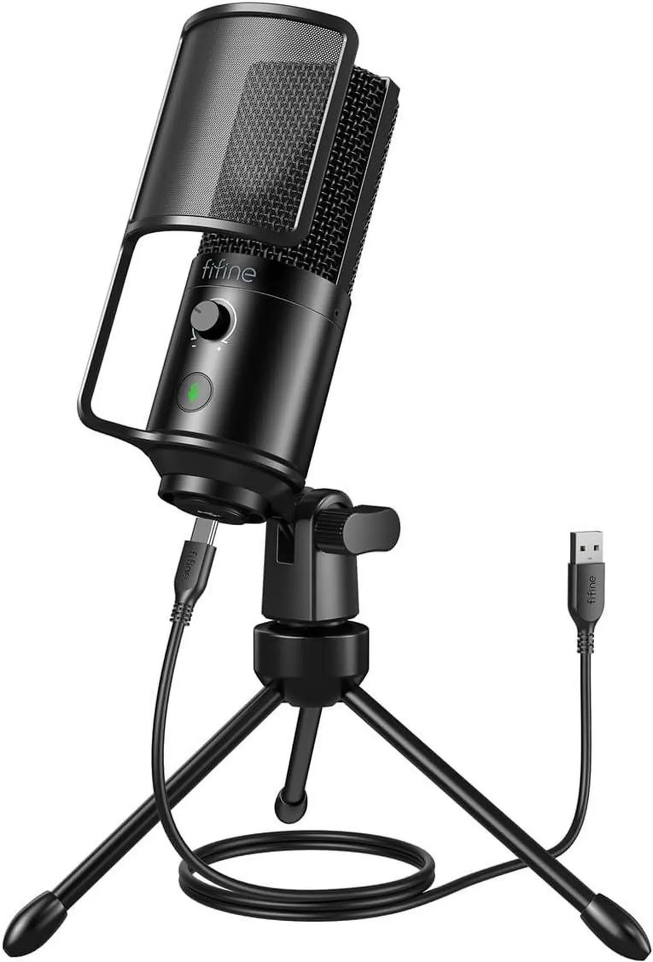 Main image of Podcast Recording Microphone, PC USB Condenser Microphone for Streaming Vocal Music, Computer Desktop Microphone with Mute Button for Windows/Mac OS-K669PRO1