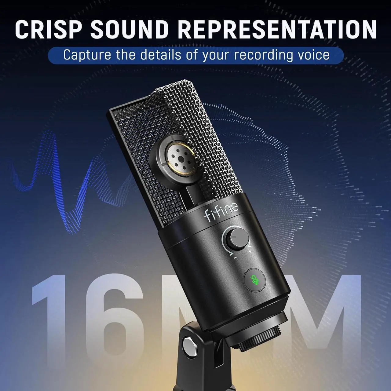 Alt view image 2 of 7 - Podcast Recording Microphone, PC USB Condenser Microphone for Streaming Vocal Music, Computer Desktop Microphone with Mute Button for Windows/Mac OS-K669PRO1