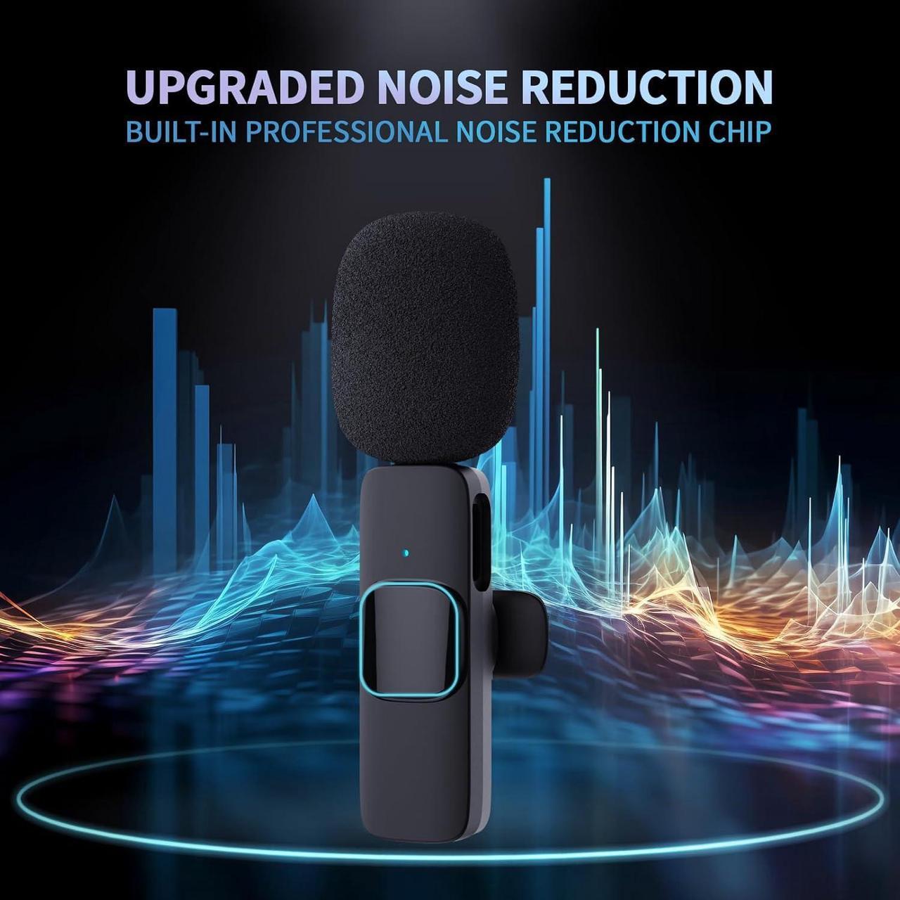 Alt view image 2 of 7 - Wireless Lavalier Microphone for iPhone Android Camera with Furry Windproof Covers, Dual Lavalier Microphone for Interviews, Live Streaming, YouTube, TikTok, Plug-Play, 3-in-1 Receiver