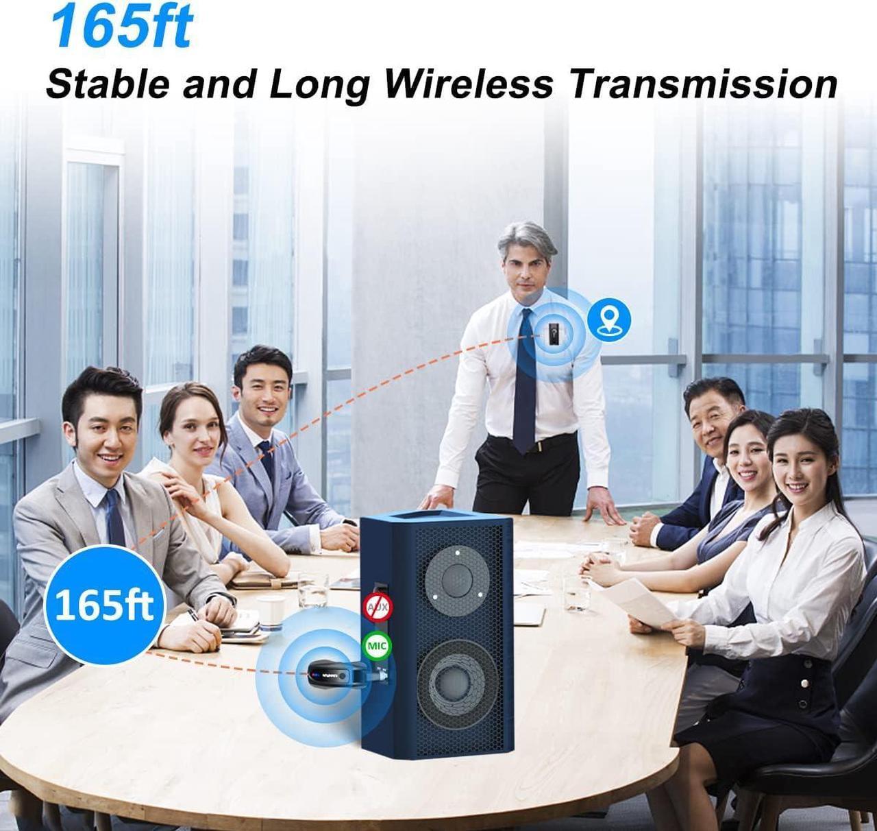 Alt view image 3 of 7 - Lavalier Wireless Microphone, Work 8hs/165FT Range Rechargeable Transmitter and Receiver for Speaker, PA, Audio Mixer, Teaching, Preaching, Public Speaking, G70(1TX1RX)