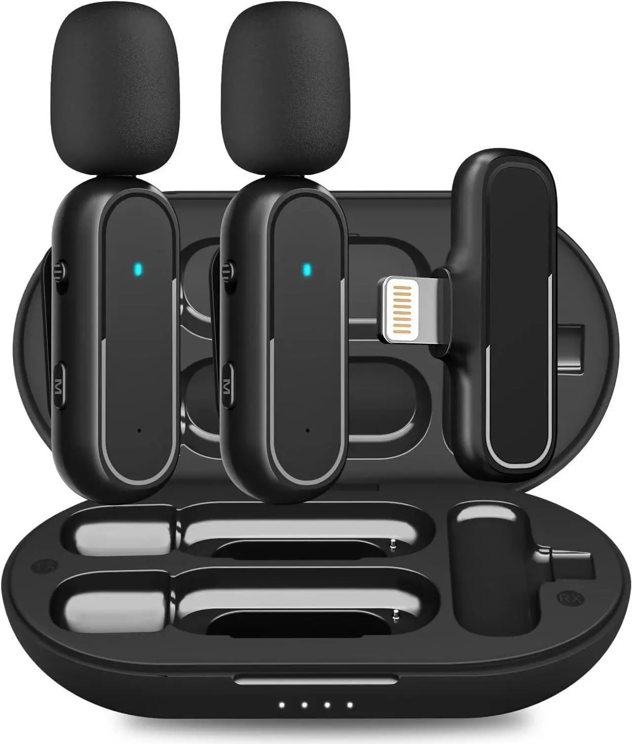 Main image of Wireless Lavalier Microphone for iPhone iPad, Lapel Mics Plug-Play 2.4G Ultra-Low Delay Built-in Noise Reduction Chip 36H Working Time for Video Recording Interview Podcast Vlog YouTube