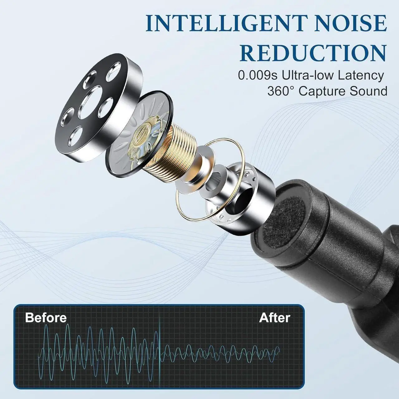 Alt view image 4 of 6 - 2Pcs Wireless Microphone for iPhone iPad, Plug-Play Wireless Lavalier Microphone for Video Recording, TikTok, YouTube, Vloggers, Auto-Sync Noise Reduction Wireless Lapel Mic