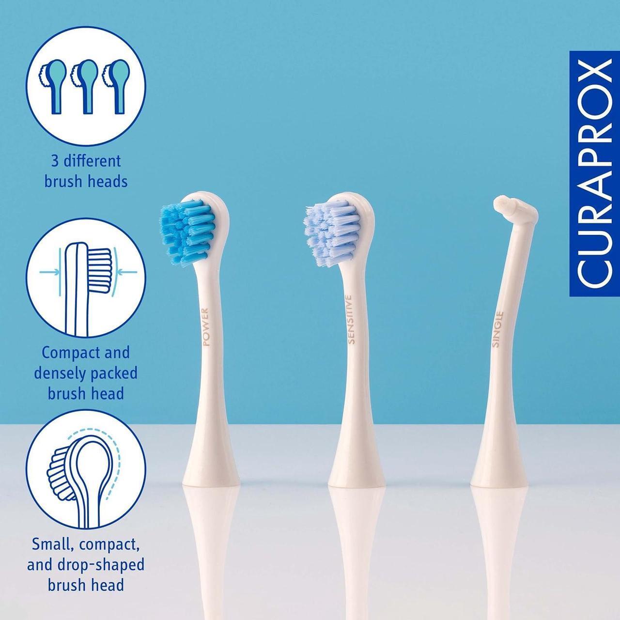 Alt view image 3 of 6 - Curaprox Electric Hydrosonic Pro Toothbrush With 3 Brush Heads, Charger, and Travel Case