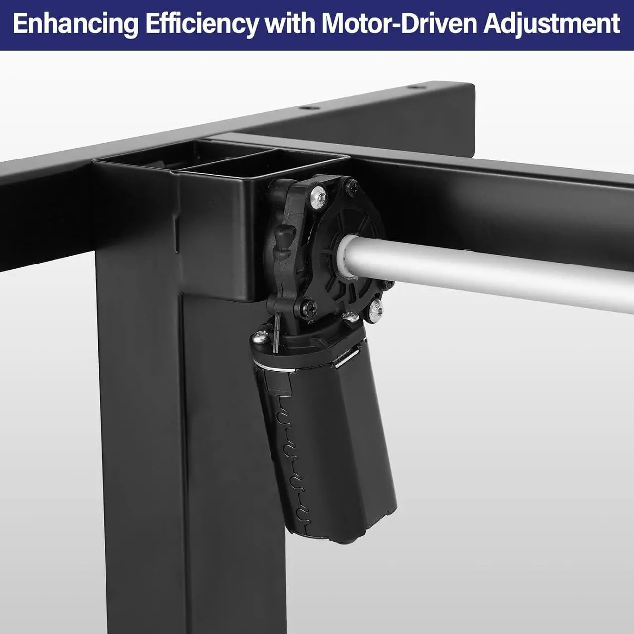 Alt view image 5 of 7 - TOPSKY Single Motor 2-Stage Electric Adjustable Standing Computer Desk for Home and Office with 27.1"-44.8" Adjustable Height Range DF00.01 (Black Frame only)
