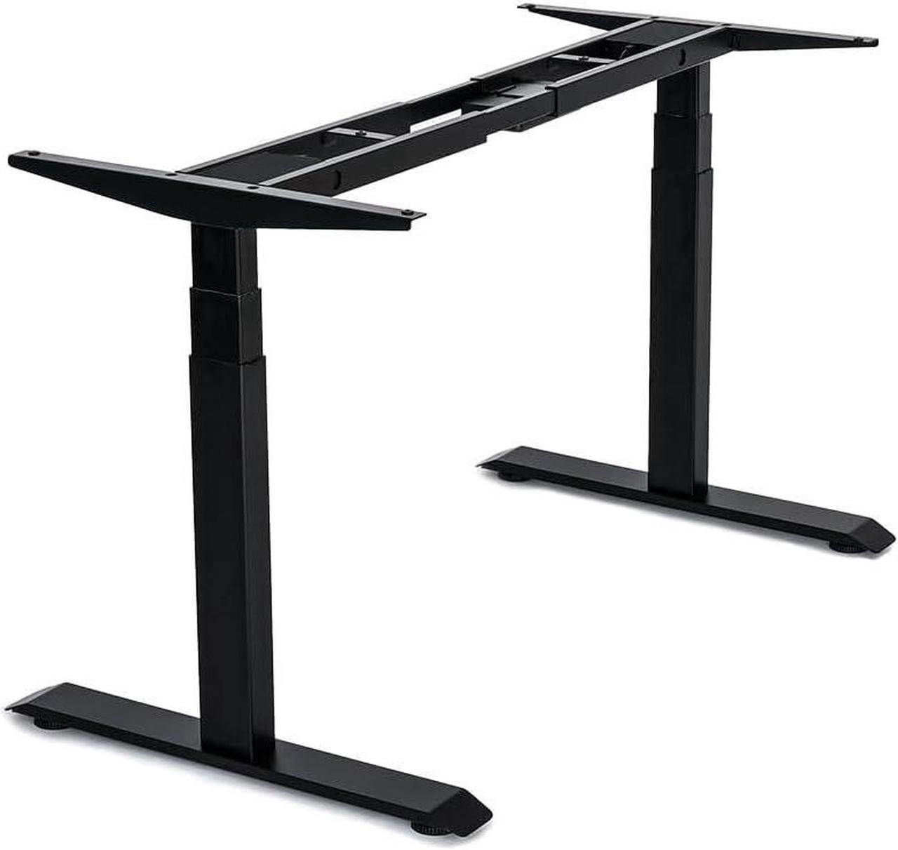 VWINDESK VJ201-S3 Electric Height Adjustable Sitting Standing Desk Frame Only/Sit Stand - Dual Motors 3 Segment Motorized Desk Base Only,Black