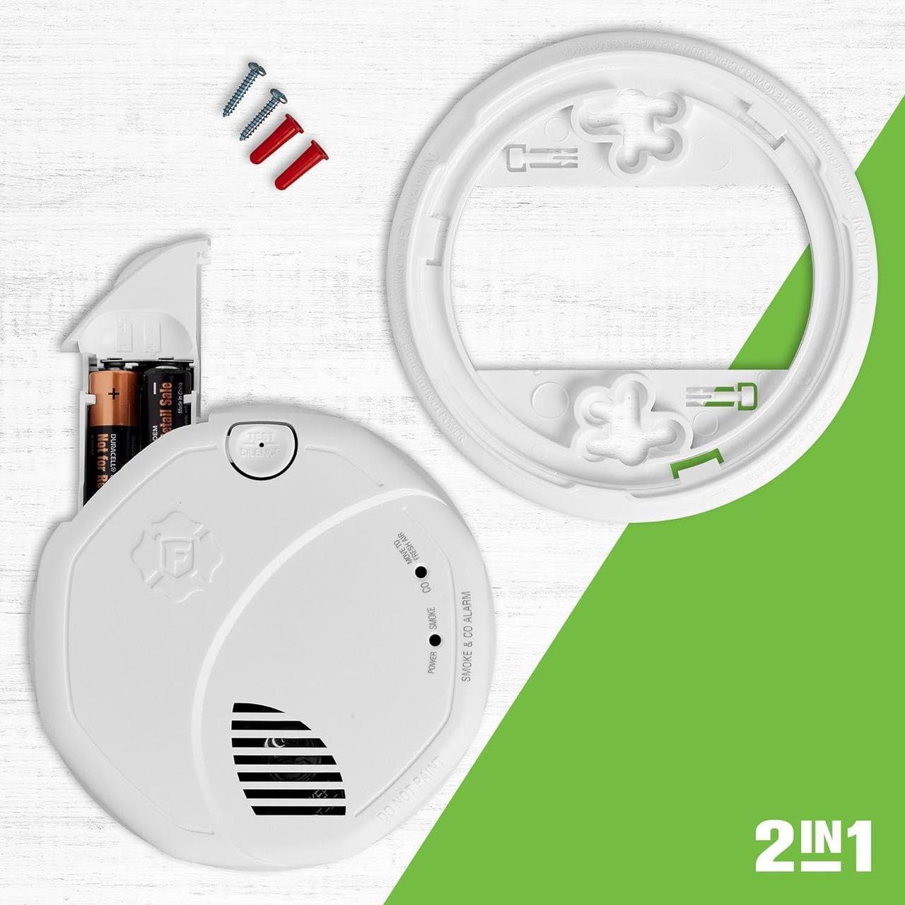 Alt view image 3 of 6 - First Alert SMCO500V, Interconnect Battery-Operated Combination Smoke & Carbon Monoxide Alarm with Voice Alerts, 1-Pack