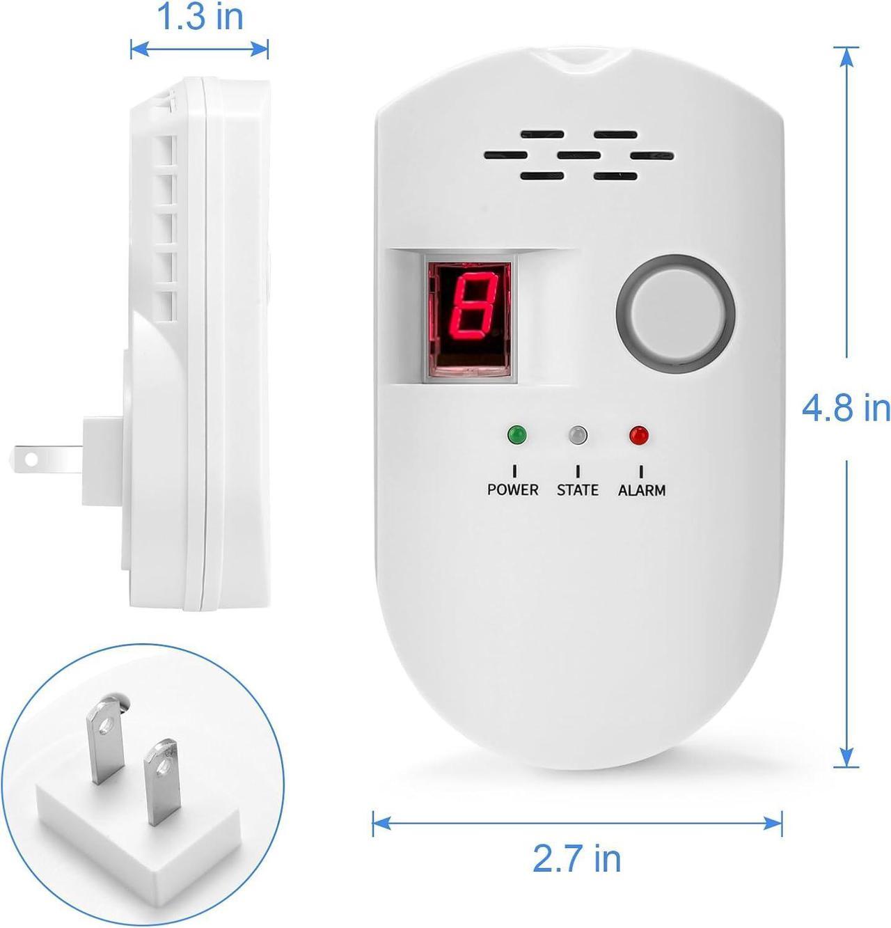 Alt view image 2 of 7 - Natural Gas Detector, Plug-in Propane Gas Detector for Home & RV, Gas Leak Detector for LNG, LPG, Methane