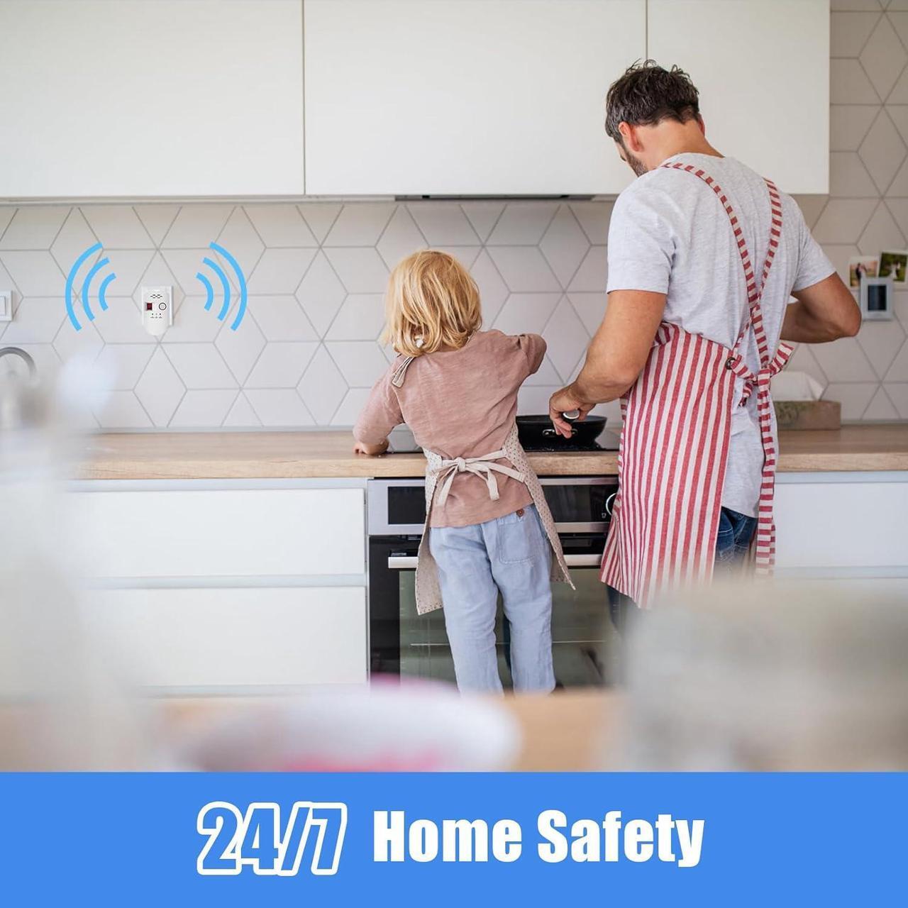 Alt view image 6 of 7 - Natural Gas Detector, Plug-in Propane Gas Detector for Home & RV, Gas Leak Detector for LNG, LPG, Methane