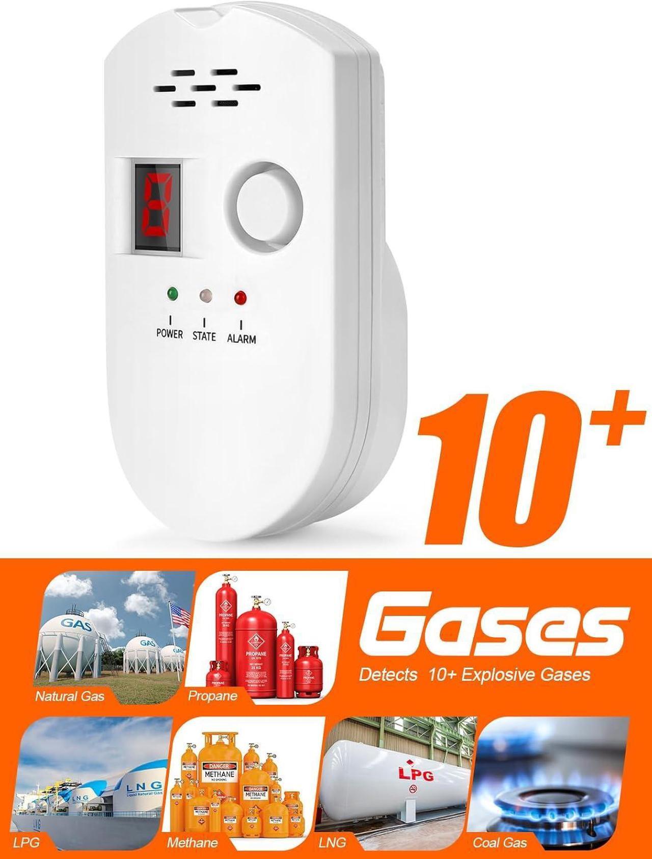 Alt view image 3 of 7 - Natural Gas Leak Detector, Plug-in Propane Natural Gas Detector for Home Kitchen RV, Combustible & Explosive Gas Alarm for LPG, LNG, Methane