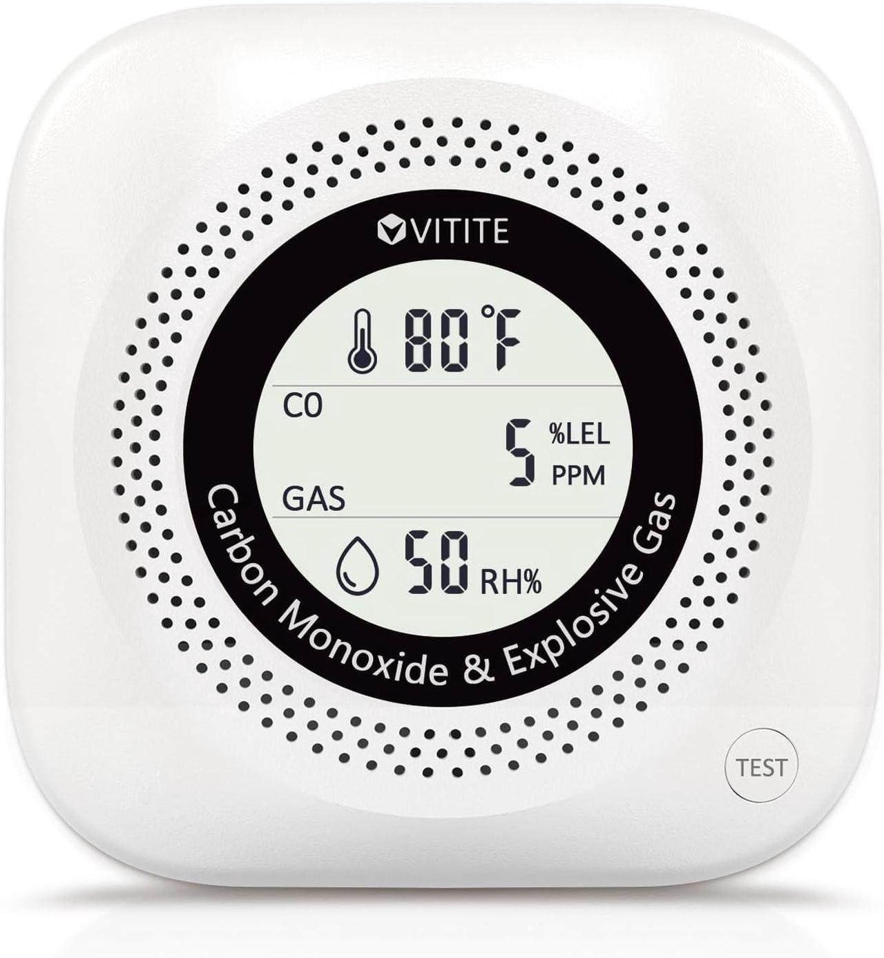 Main image of Carbon Monoxide Detectors Plug in, 4 in 1 Natural Gas, CO, Propane, Temp, Humidity & Explosive Gas Alarm for Home, Hotel, Kitchen, Camper