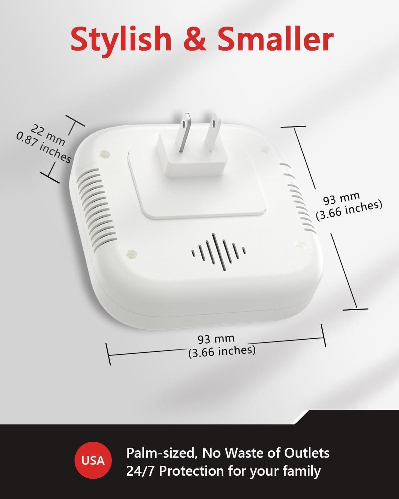 Alt view image 2 of 7 - Carbon Monoxide Detectors Plug in, 4 in 1 Natural Gas, CO, Propane, Temp, Humidity & Explosive Gas Alarm for Home, Hotel, Kitchen, Camper