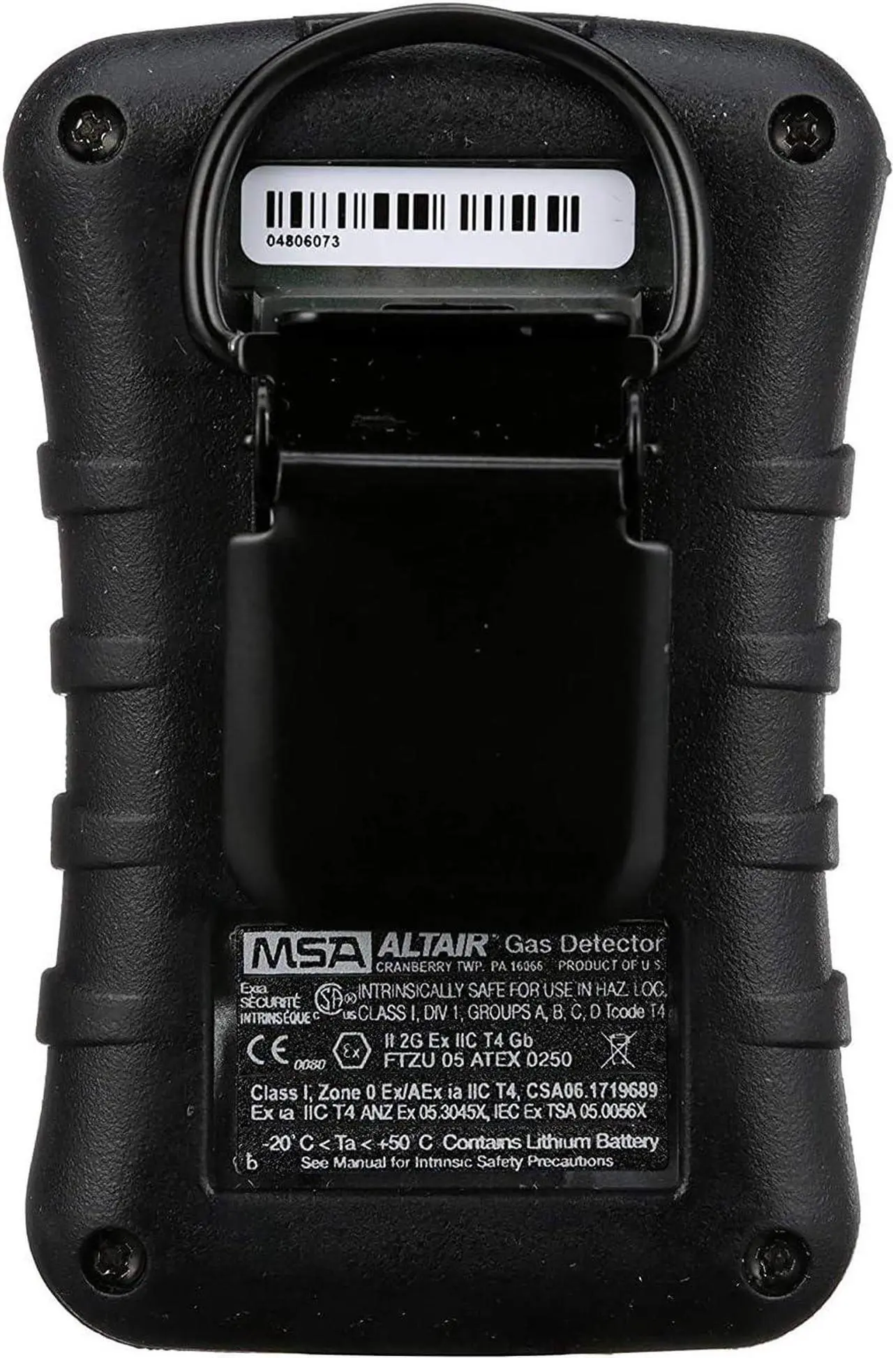 Alt view image 4 of 7 - MSA 10092521 ALTAIR Single-Gas Detector - (H2S) Hydrogen Sulfide (Low: 10ppm, High: 15ppm), Color: Black, Portable Gas Monitor, Durable, UL Standard-Approved