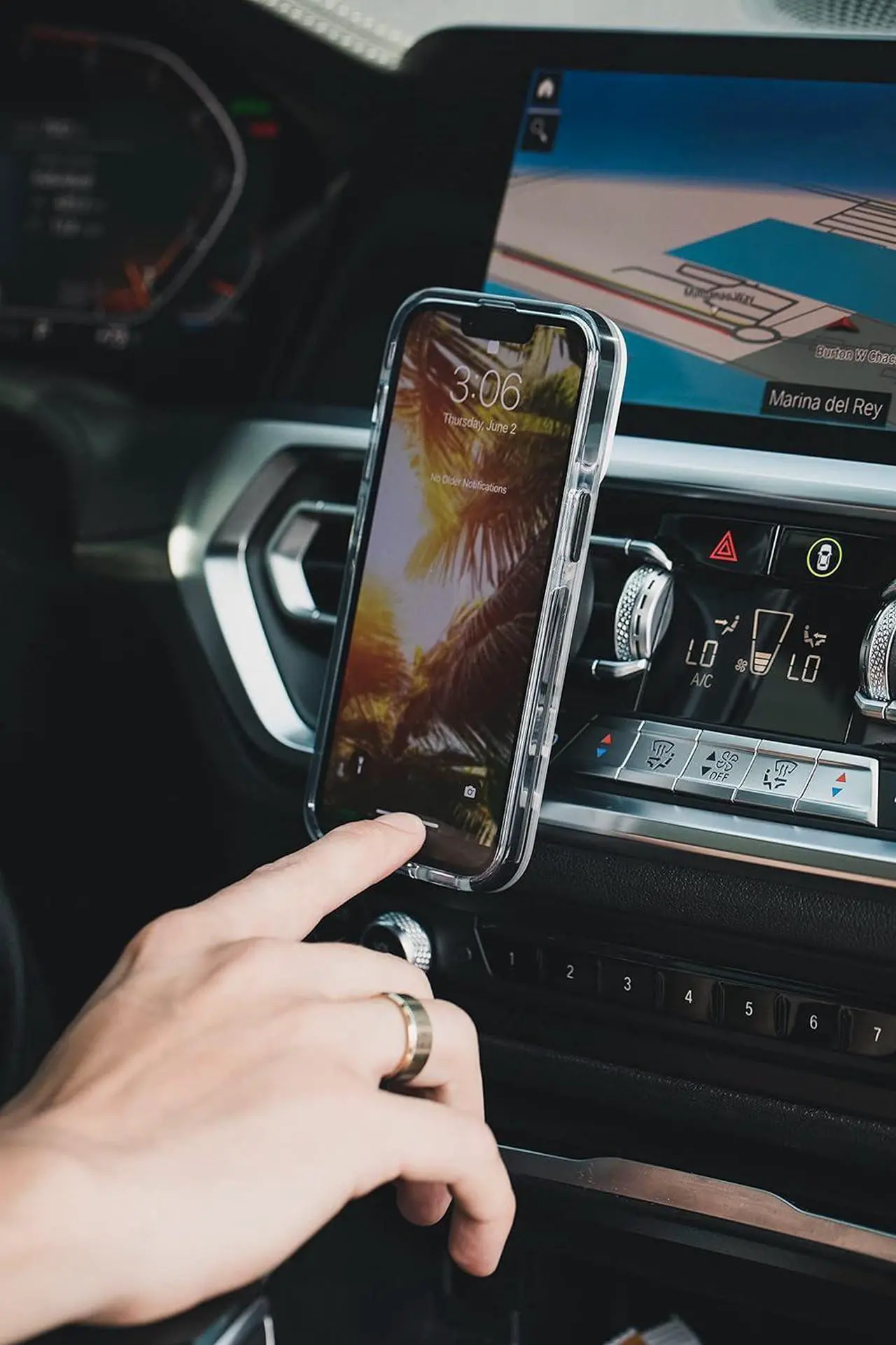 Alt view image 5 of 6 - PopSockets: Car Mount Compatible with MagSafe, Magnetic Phone Holder for Car, Phone Mount for Car  Black