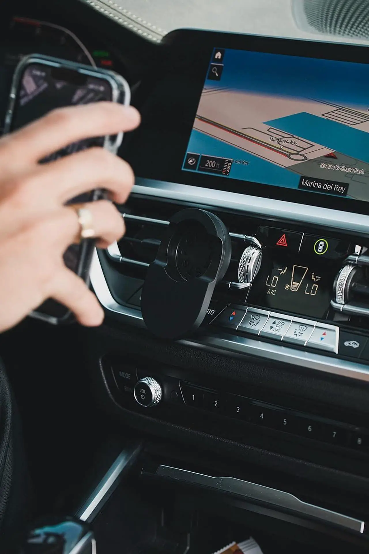 Alt view image 6 of 6 - PopSockets: Car Mount Compatible with MagSafe, Magnetic Phone Holder for Car, Phone Mount for Car  Black