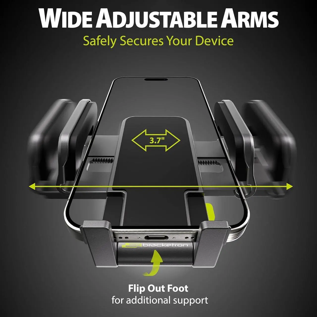 Alt view image 6 of 7 - Bracketron TripGrip Universal Phone Holder for Car Cup Holder Mount - 360 Degree Rotation, Swivel Gooseneck, Expandable Base Cell Phone Cup Holder Insert - Smartphone Cradle Stand