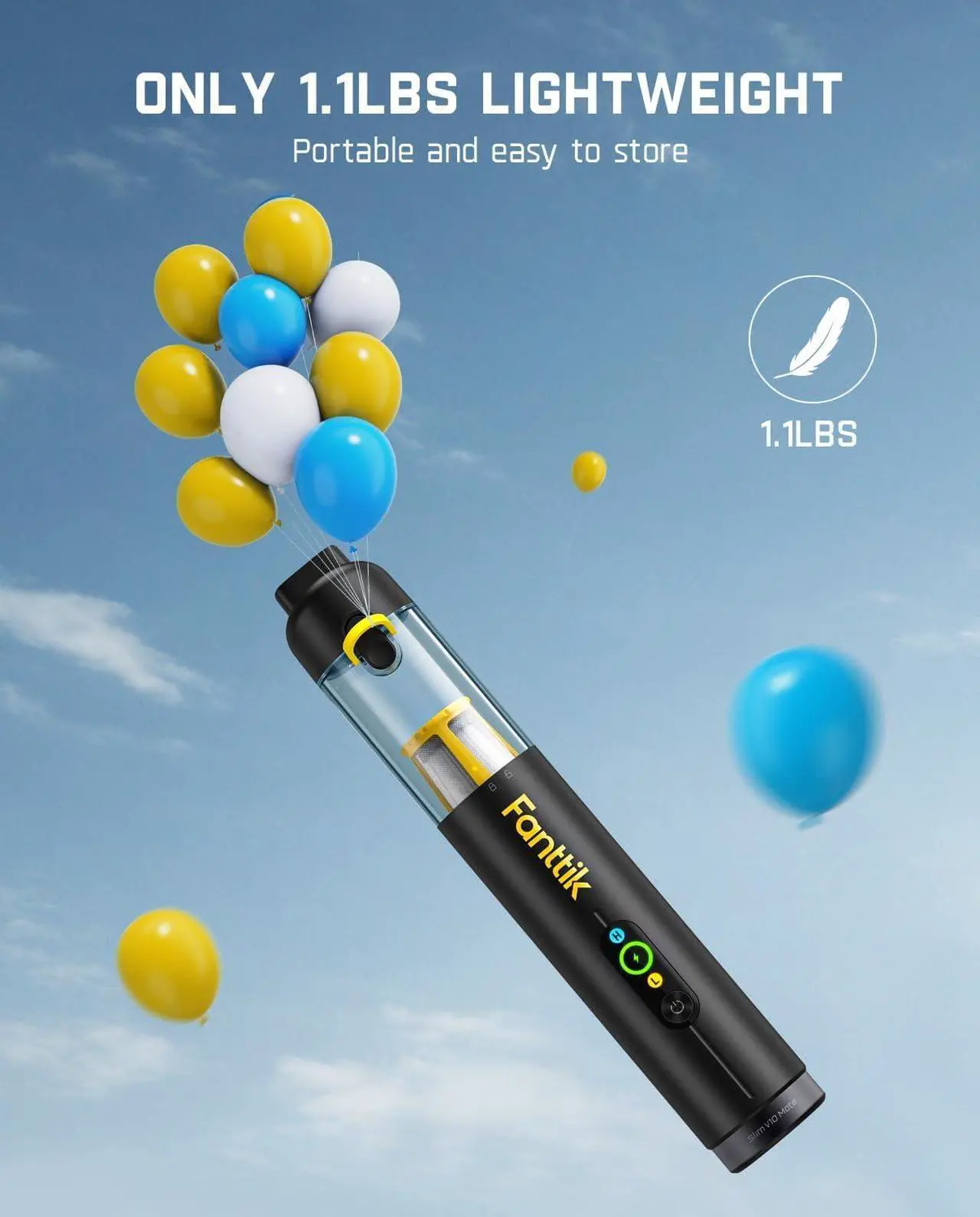 Alt view image 6 of 7 - Fanttik Slim V10 Mate Cordless Car Vacuum, 4-in-1 Portable Mini Handheld Vacuum, 17000pa Suction Power, Upgraded Smart Display, 2 Suction Modes for Car, Office Desk, Keyboards