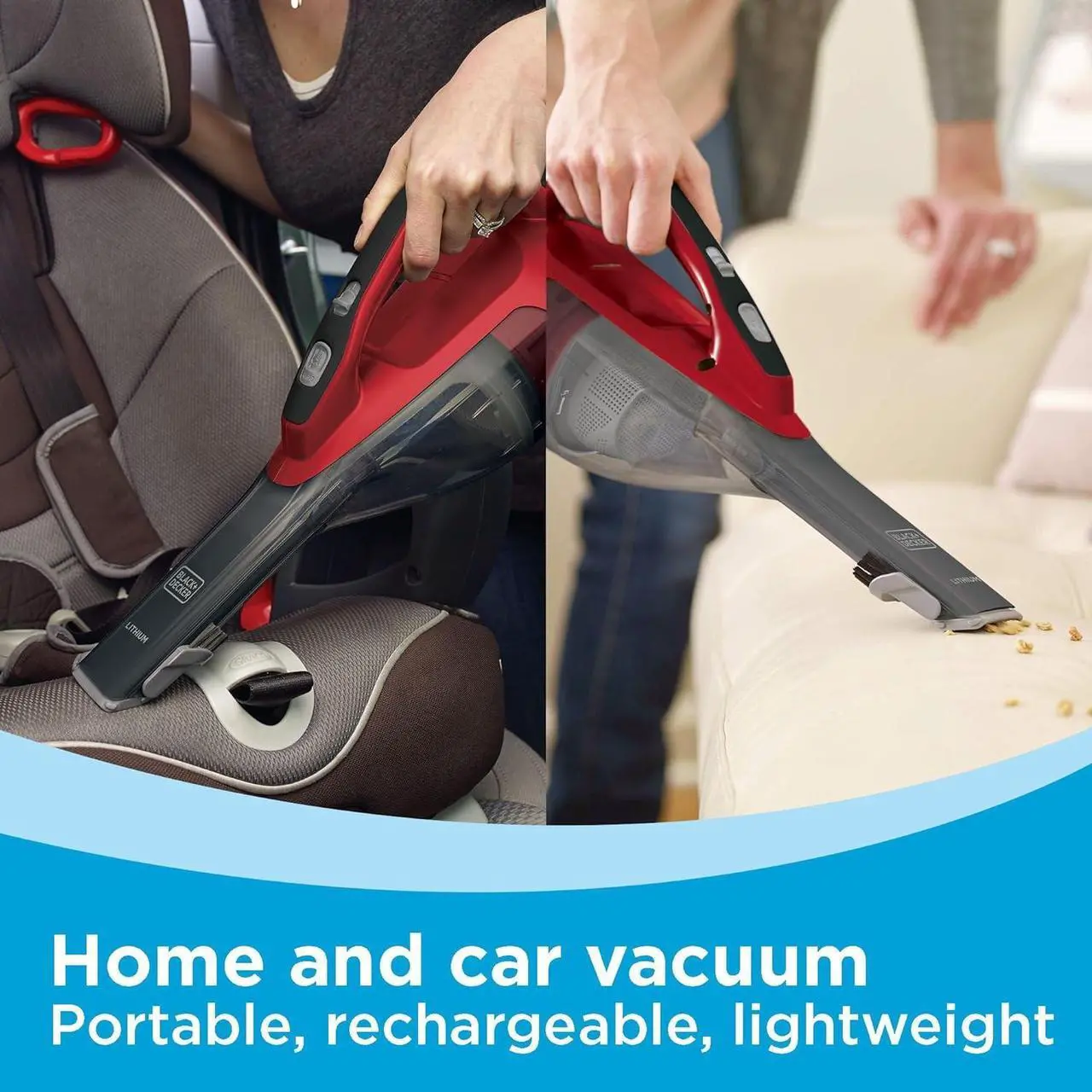 Alt view image 6 of 7 - BLACK+DECKER dustbuster AdvancedClean Cordless Handheld Vacuum, Home and Car Vacuum (HLVA320J26)