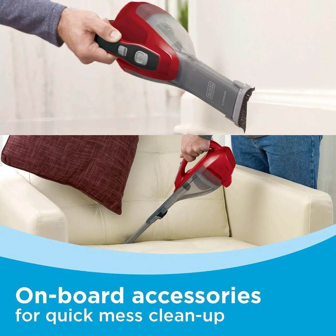 Alt view image 7 of 7 - BLACK+DECKER dustbuster AdvancedClean Cordless Handheld Vacuum, Home and Car Vacuum (HLVA320J26)