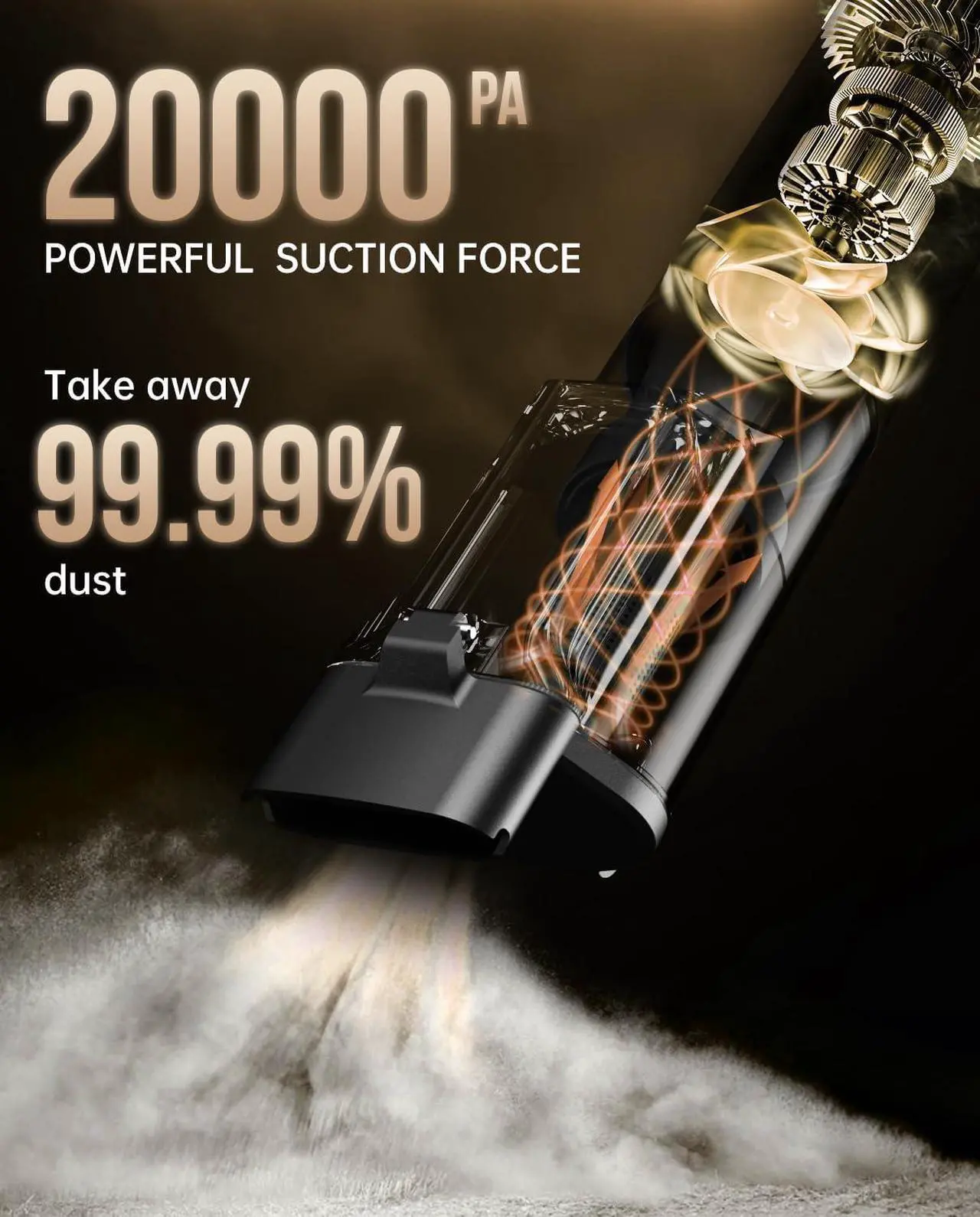 Alt view image 3 of 7 - AutoBot Car Vacuum Portable Cordless - 20000PA Handheld Vacuum for Pet Hair, 50 Min Runtime with 5 Attachments & Flexible Hose, 3Hr Fast Charge for Cars, Trucks, Home Cleaning (Type-C)