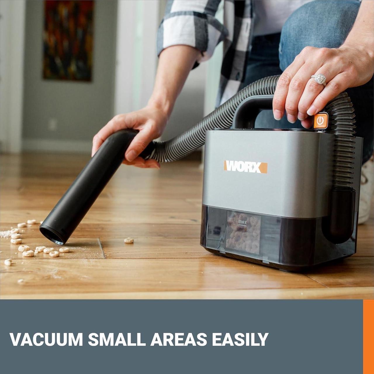 Alt view image 6 of 7 - WORX WX030L 20V Power Share Cordless Cube Vac Compact Vacuum, Black