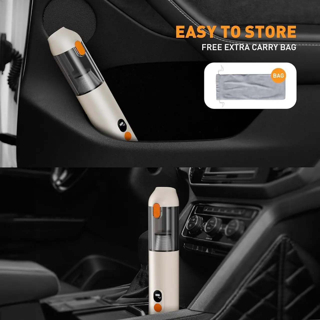 Alt view image 5 of 7 - OXILAM 4 in 1 Car Vacuum - Handheld Vacuum 14000PA High Power, Portable Cordless Small Vacuum, Blow & Suction 2 in 1, Up to 30 Mins Runtime, Multi-Nozzles, Vacuum Cleaner for Home, Pet, Car, Office