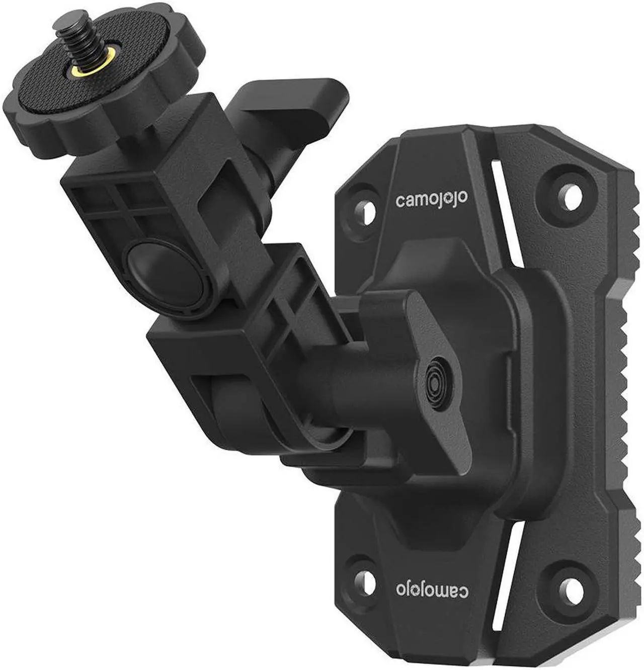 Main image of Camojojo Trail Cameras Mounting Bracket with 1/4" -20 Threaded Insert 360°Rotating Adjustable Holder for Outdoor Hunting Gear Accessory, Game Camera Holder Monitor Stand Hunting Camera Kit