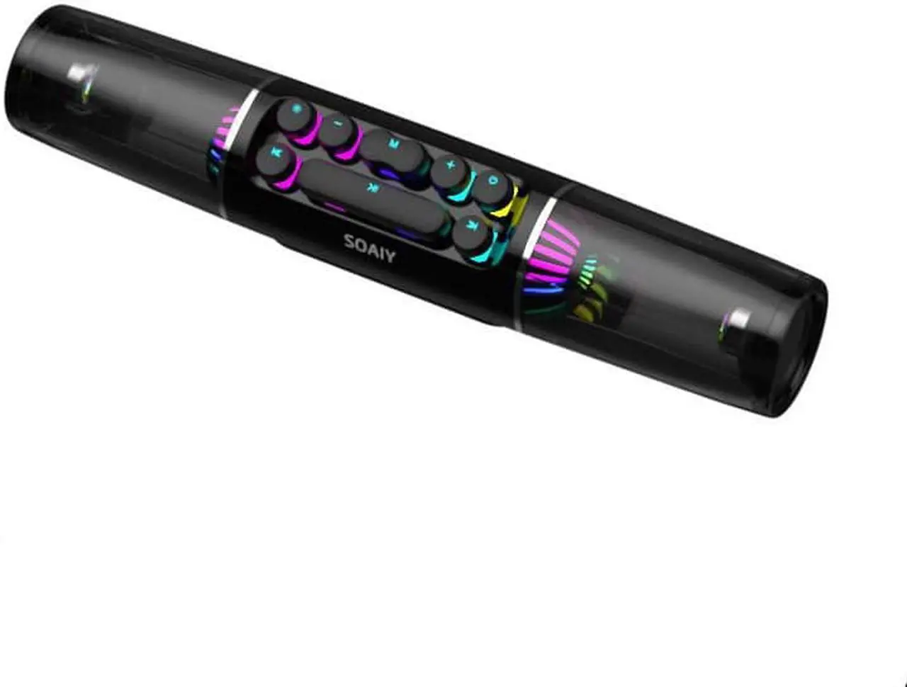 Main image of SOAIY Computer Speakers, RGB PC Soundbar Gaming 10 Mode, 16W Stereo PC Speakers with Deep Bass, 14" Portable Computer Sound Bar Battery Powered, Bluetooth, Desktop Monitor Speaker 3.5mm AUX-in