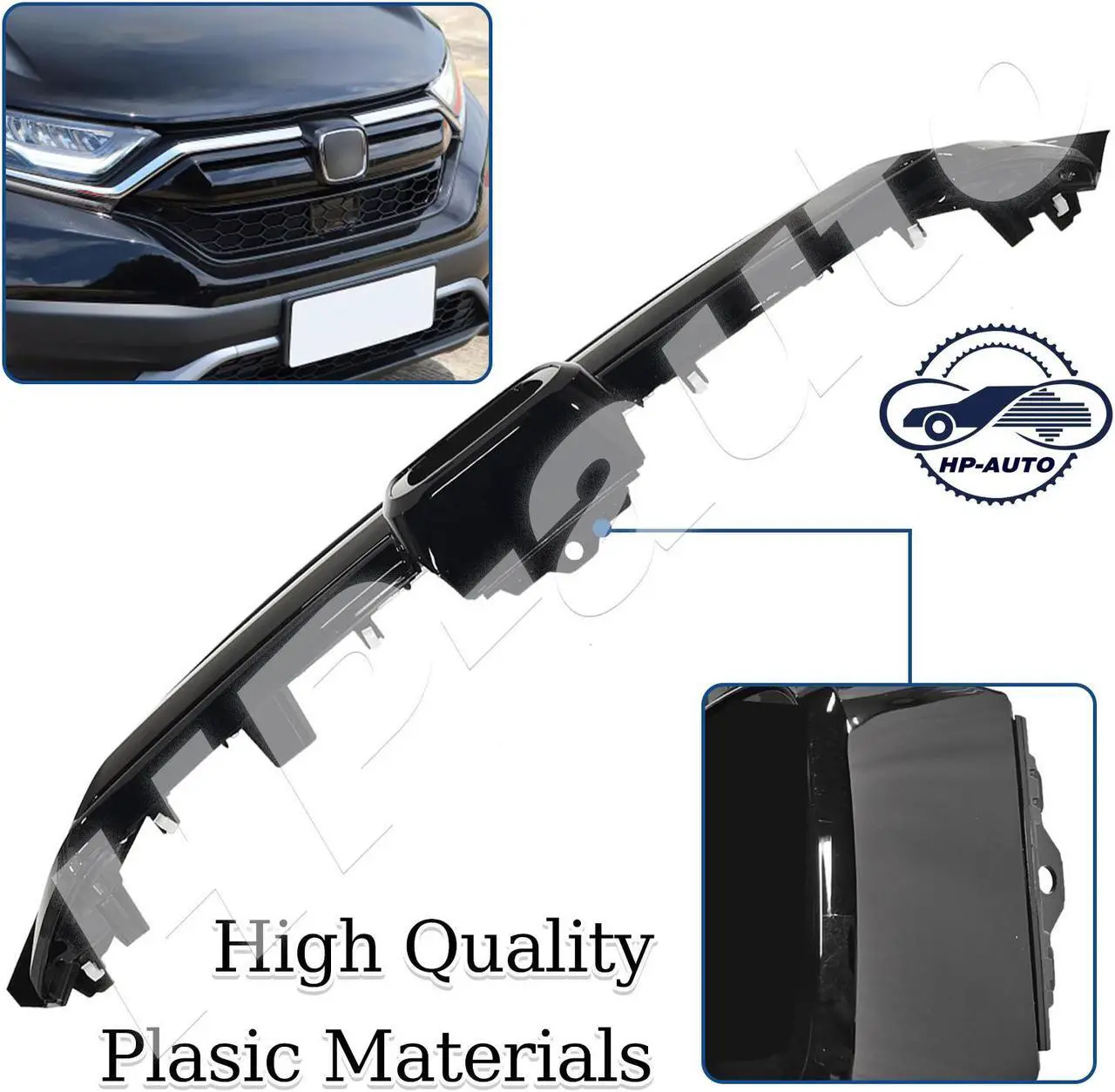 Alt view image 4 of 7 - For 2020-2022 Honda CR-V CRV Honeycomb Front Upper Grille Assembly 71121TLAA60