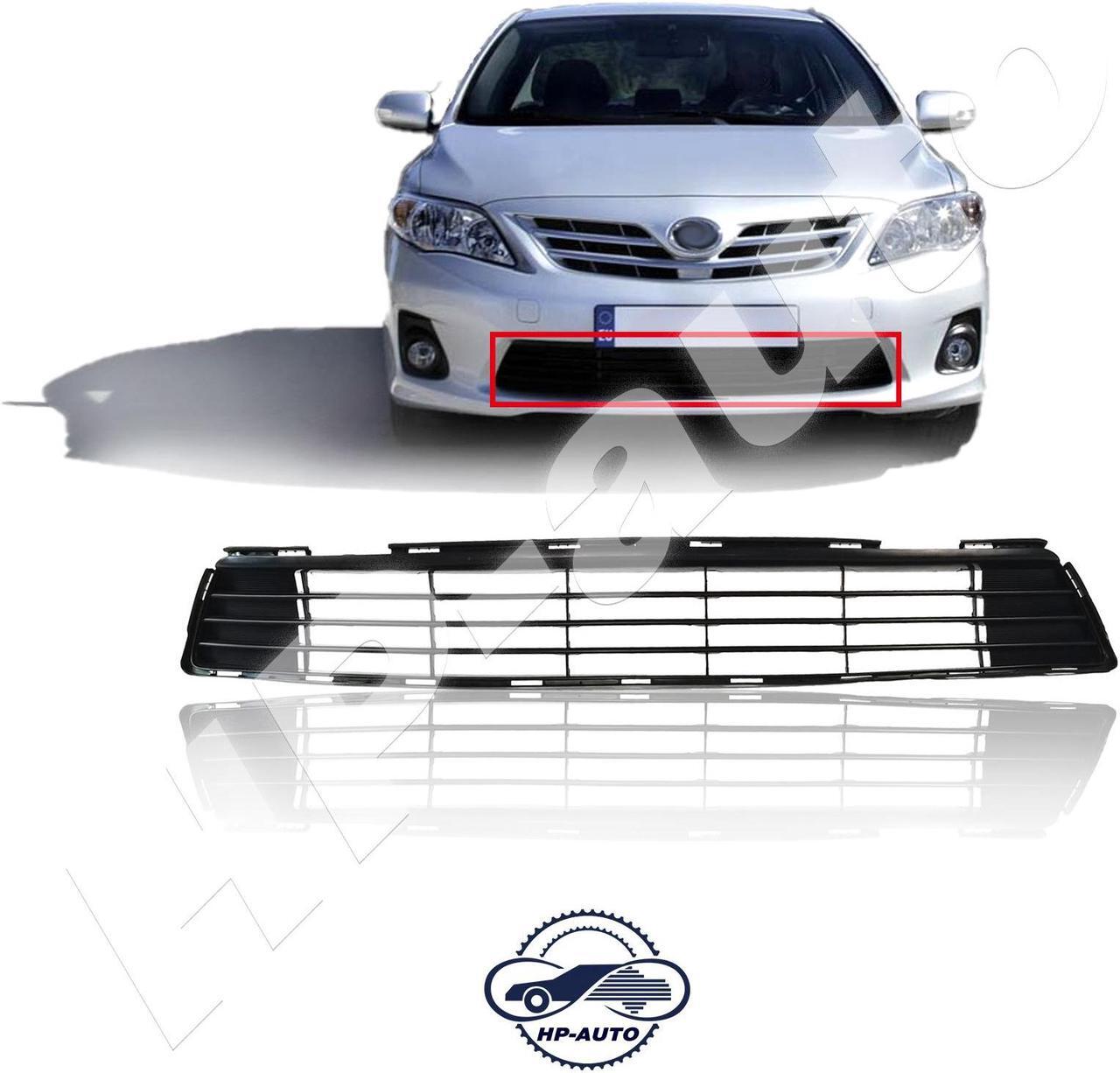 Alt view image 3 of 7 - For 2011-2013 Toyota Corolla Front Bumper Upper & Lower Grille Set Black