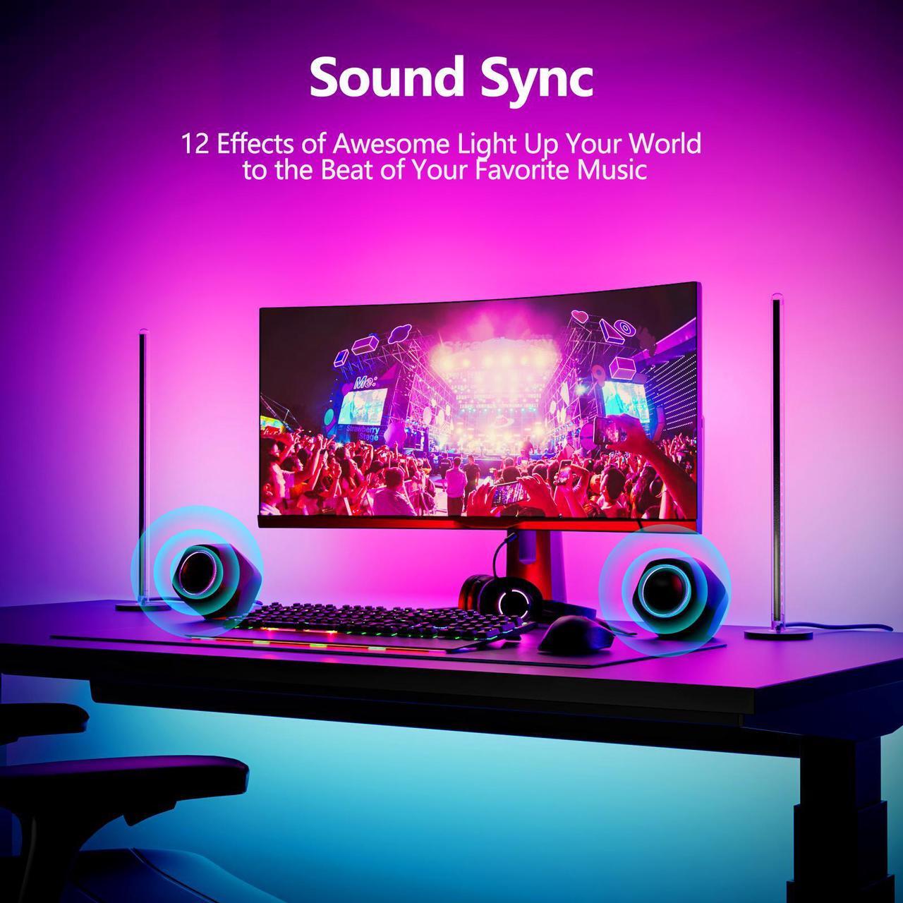 Alt view image 5 of 7 - Ambilight Monitor Backlighting with Color-match and Software Control DIY, Music Sync , LED Strip Lights and gaming light Bar set, Monitors Accessories Built for Gamers