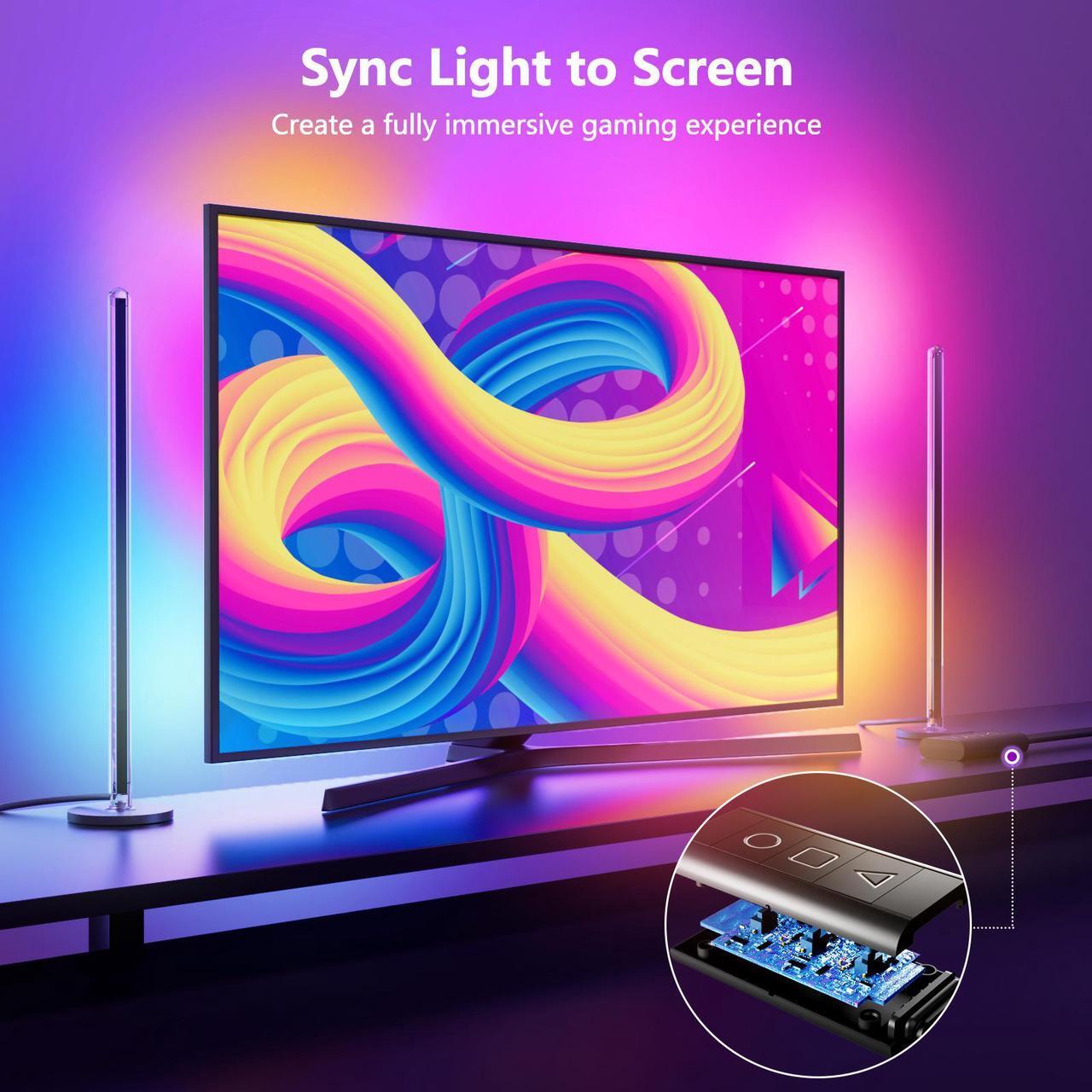 Alt view image 2 of 7 - Ambilight Monitor Backlighting with Color-match and Software Control DIY, Music Sync , LED Strip Lights and gaming light Bar set, Monitors Accessories Built for Gamers