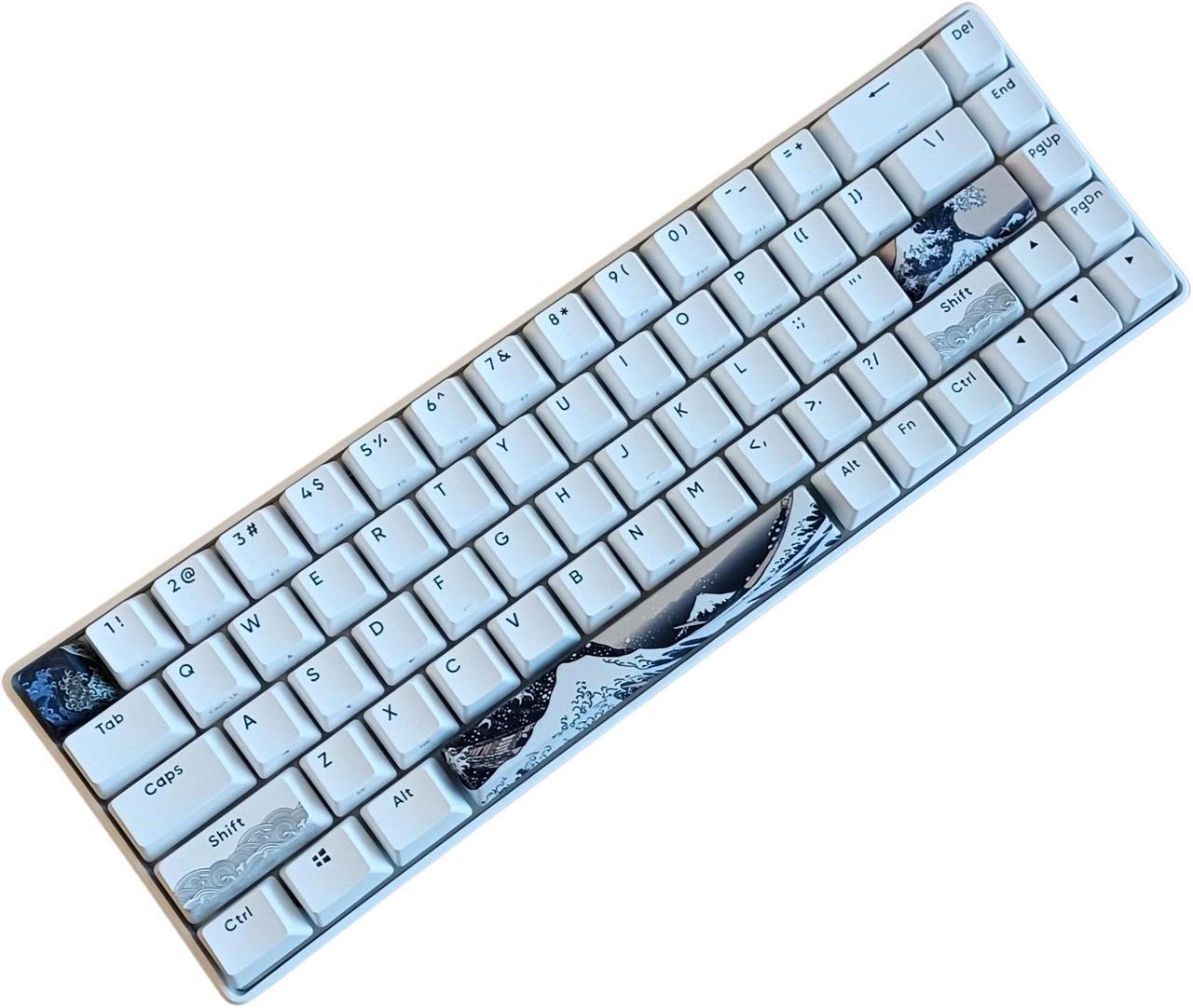 Alt view image 3 of 7 - KBParadise V65 Great Wave ,65% 68 Keys Mini Wired Mechanical Keyboard , NO Backlit, Hot Swappable , PBT Double Shot Keycap , Compatible with Windows , Kailh Box Thick Navy Switch