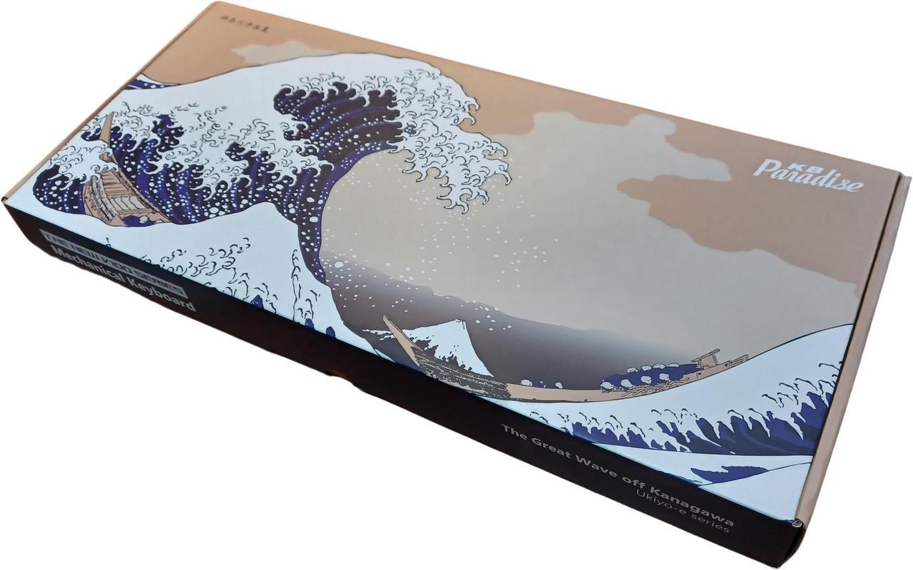 Alt view image 6 of 7 - KBParadise V65 Great Wave ,65% 68 Keys Mini Wired Mechanical Keyboard , NO Backlit, Hot Swappable , PBT Double Shot Keycap , Compatible with Windows , Kailh Box Thick Navy Switch