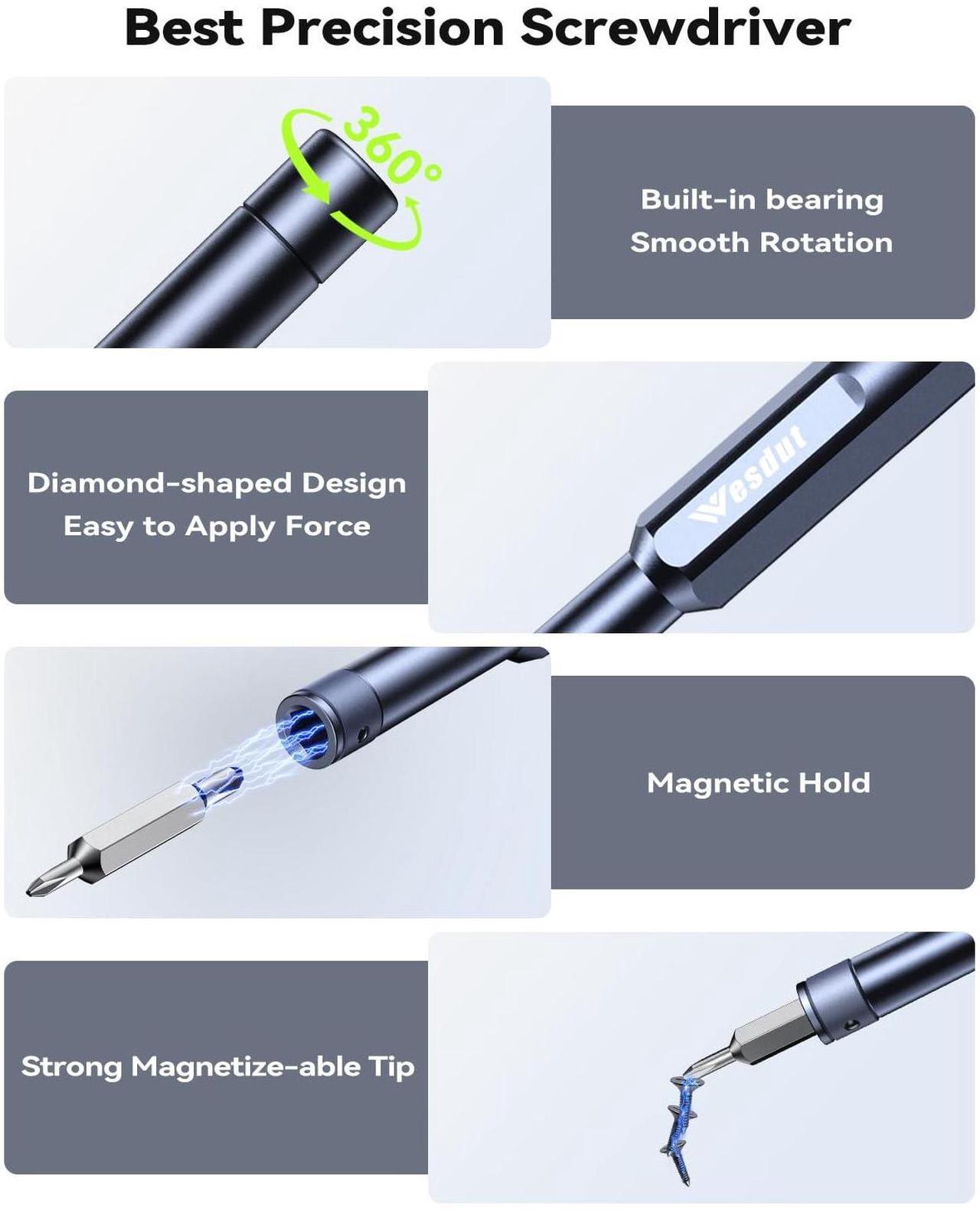 Alt view image 4 of 7 - Wesdut 49-in-1 Small Screwdriver Set, [Super Durable] Tiny Torx Screwdriver Fits All Ring Doorbell, Precision Magnetic Mini Repair Tool Kit for Watch, Laptop, Eyeglass, Camera, Men Gift Screw Driver