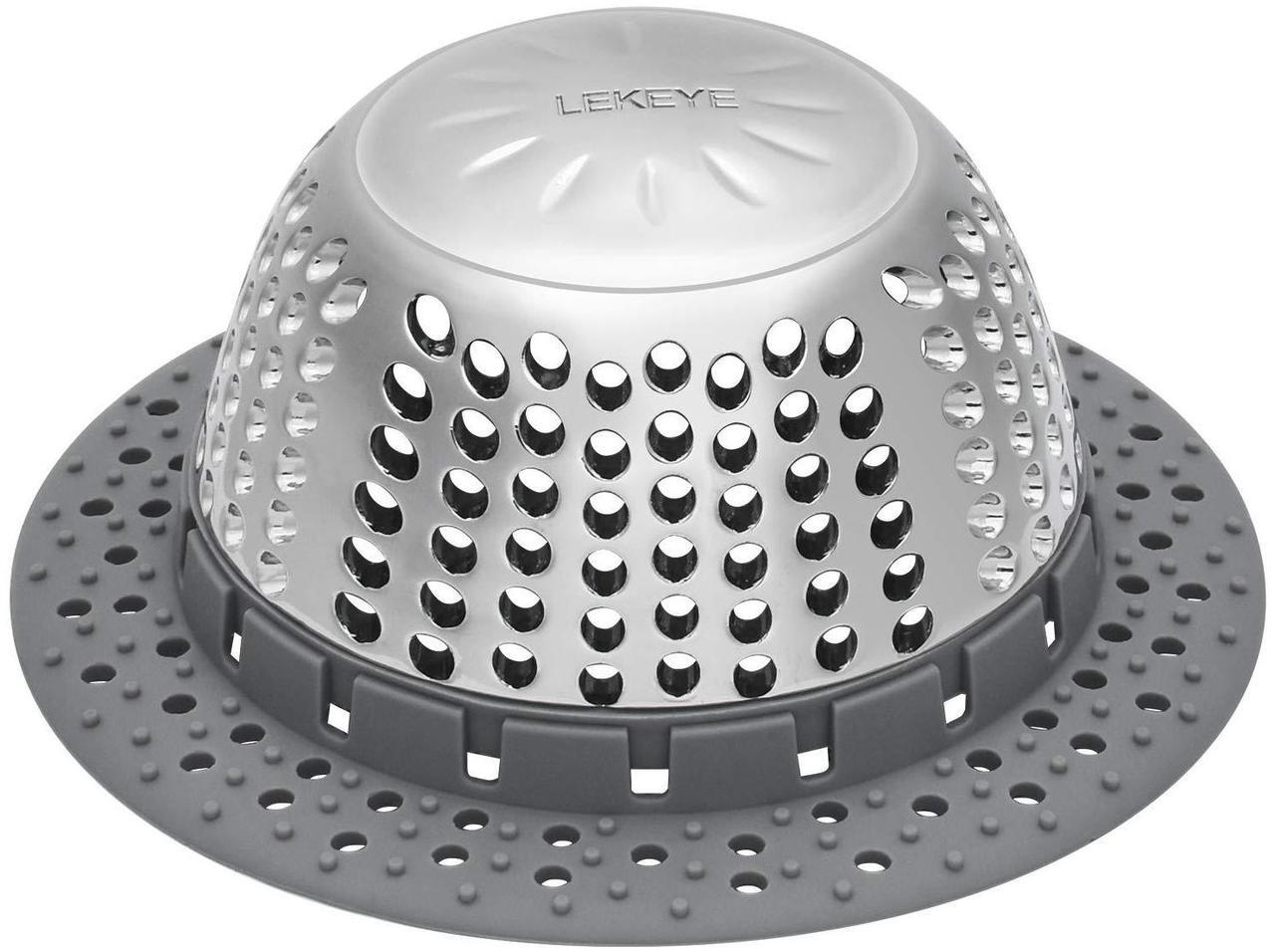Main image of LEKEYE Drain Hair Catcher/Bathtub Drain Cover/Drain Protector for Pop-Up & Regular Drains(Patented Product)