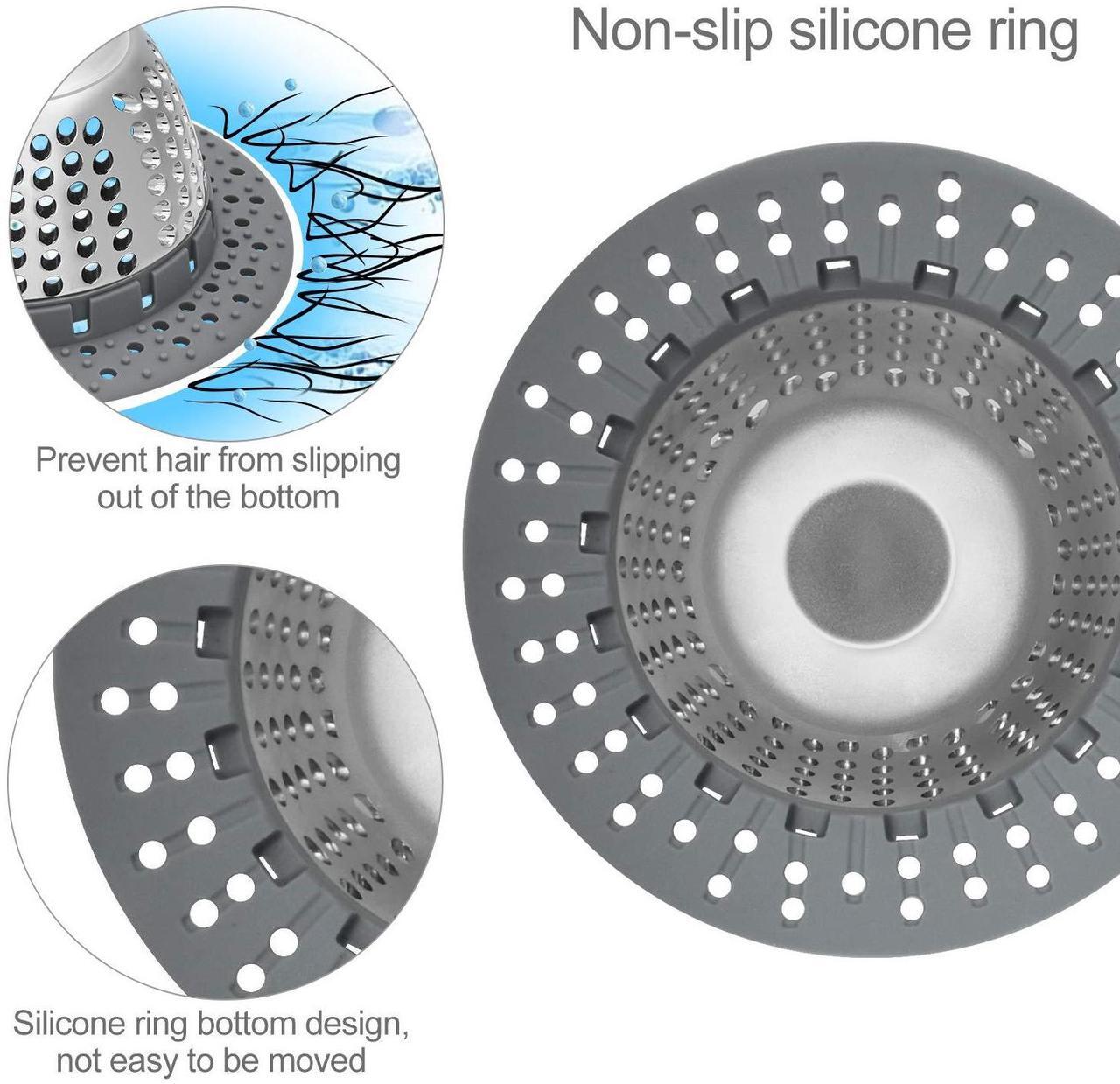 Alt view image 5 of 7 - LEKEYE Drain Hair Catcher/Bathtub Drain Cover/Drain Protector for Pop-Up & Regular Drains(Patented Product)