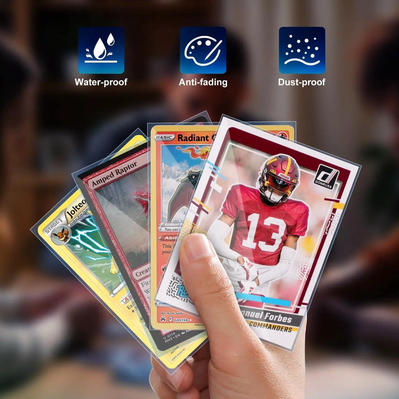 Alt view image 5 of 7 - 500ct Card Sleeves for Trading Cards, Clear Penny Sleeves, Baseball Card Sleeve, Soft Sports Card Sleeve, Plastic Card Protector Fit for MTG Game Card Standard Cards